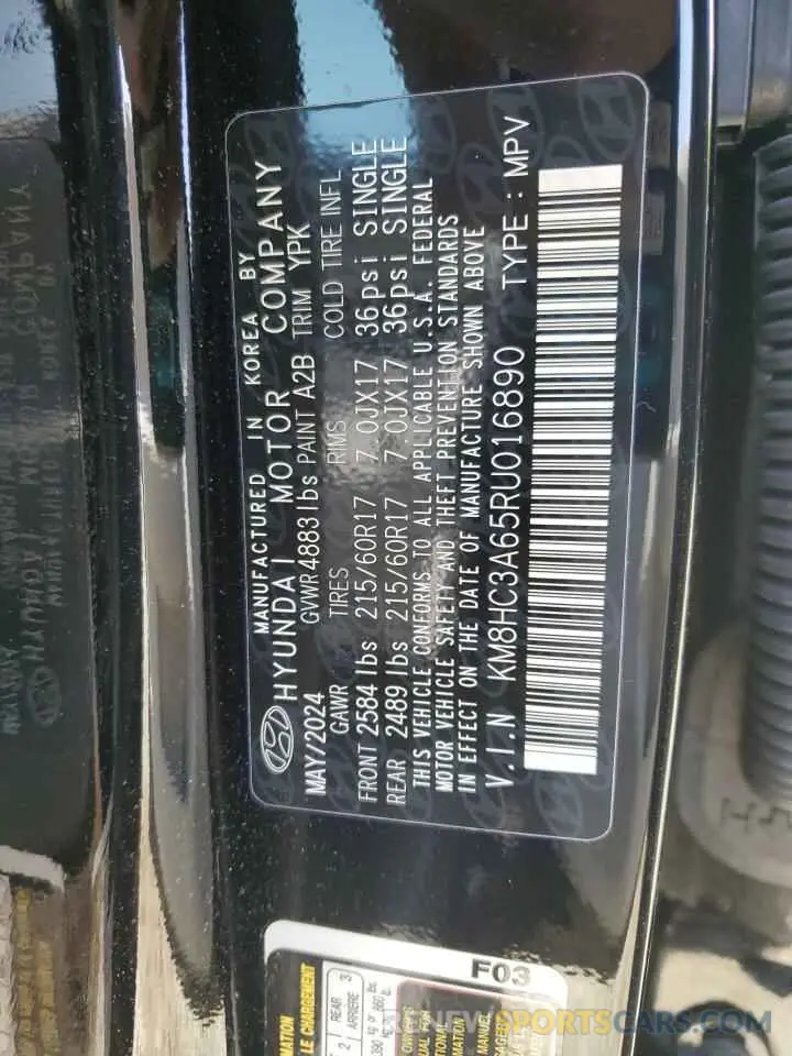 13 Photograph of a damaged car KM8HC3A65RU016890 HYUNDAI KONA 2024