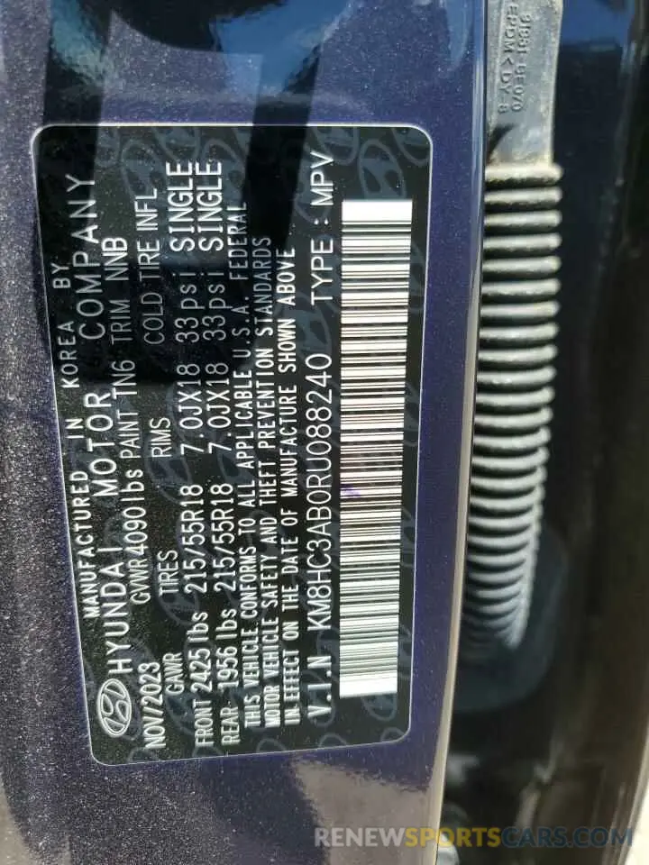 12 Photograph of a damaged car KM8HC3AB0RU088240 HYUNDAI KONA 2024