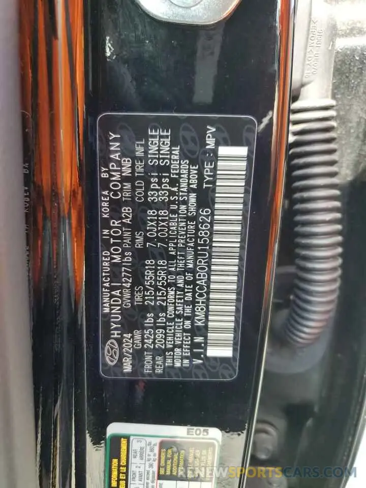 13 Photograph of a damaged car KM8HCCAB0RU158626 HYUNDAI KONA 2024