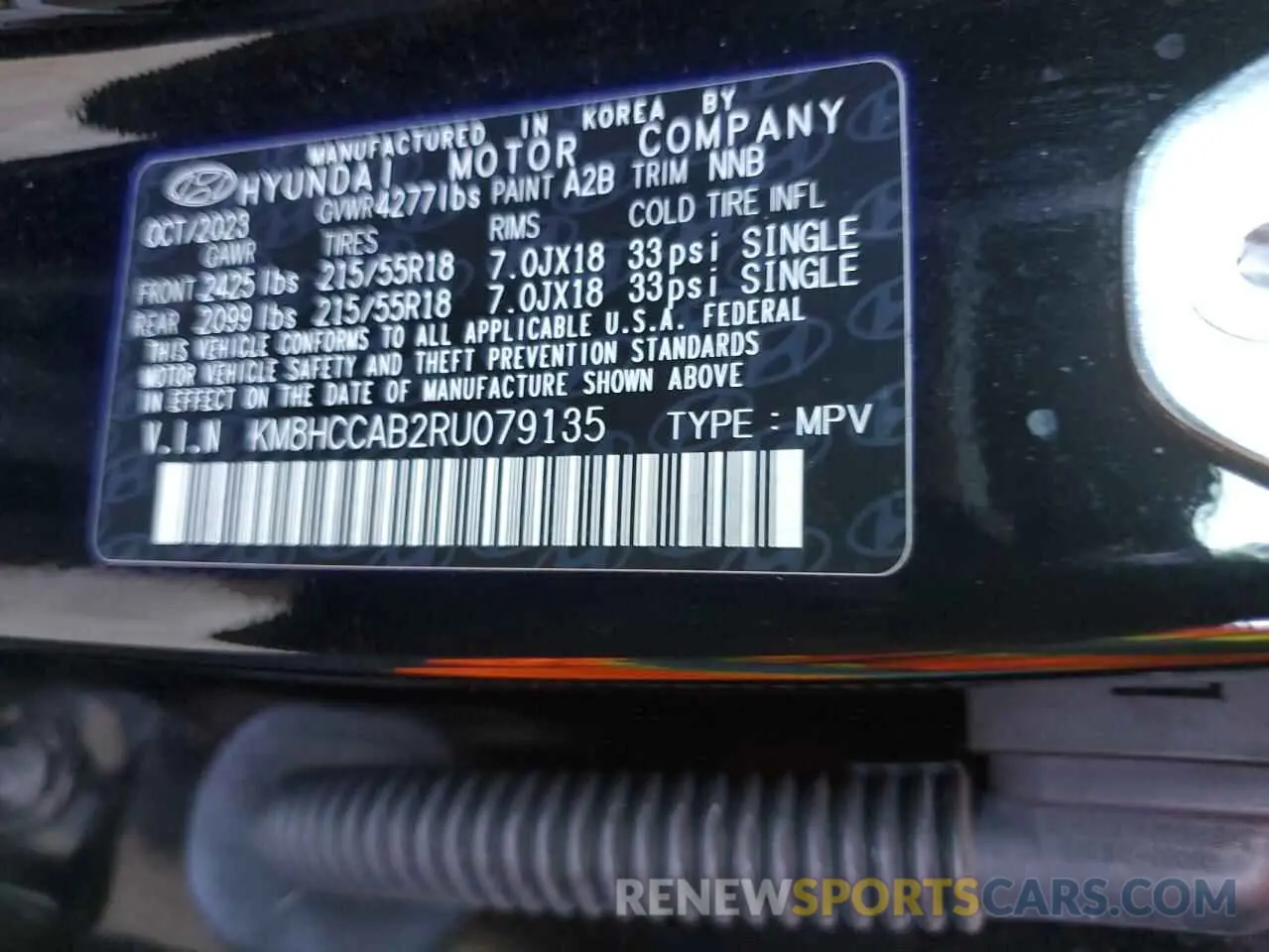 16 Photograph of a damaged car KM8HCCAB2RU079135 HYUNDAI KONA 2024
