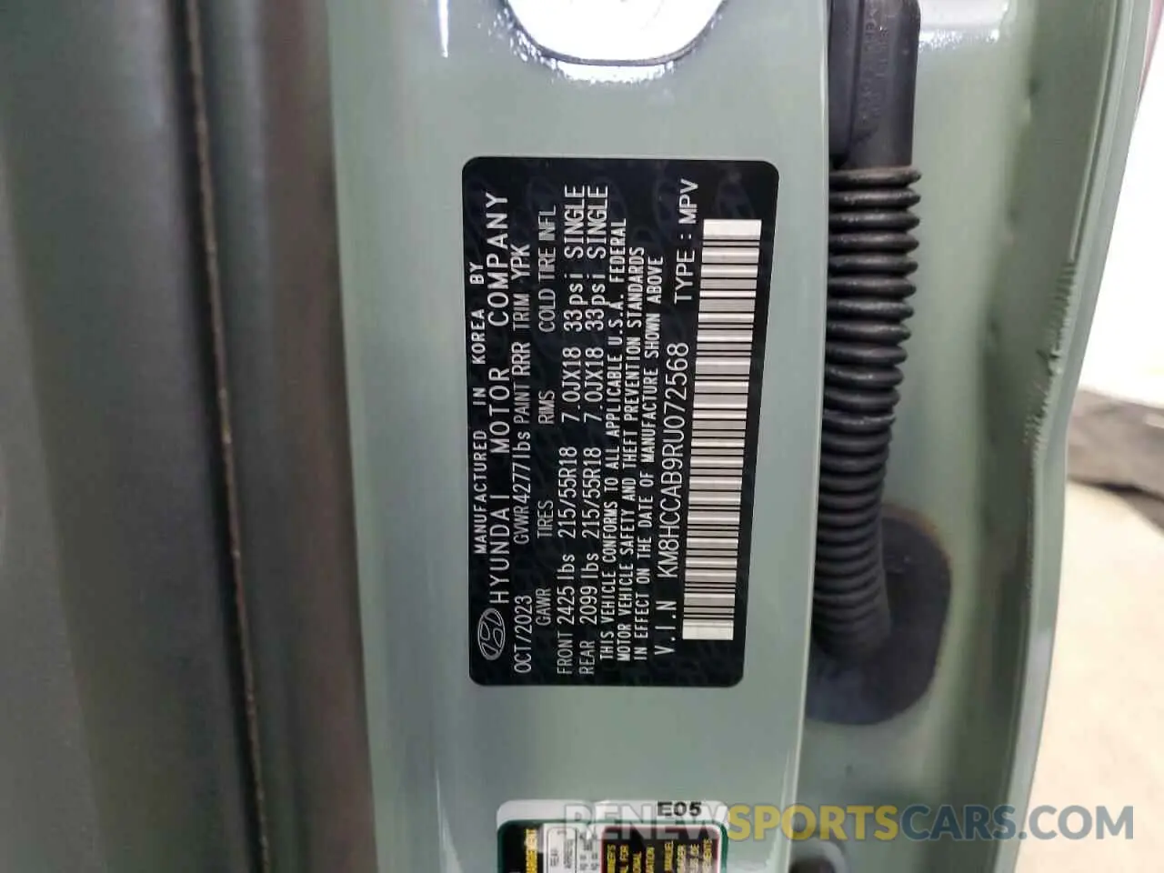 15 Photograph of a damaged car KM8HCCAB9RU072568 HYUNDAI KONA 2024