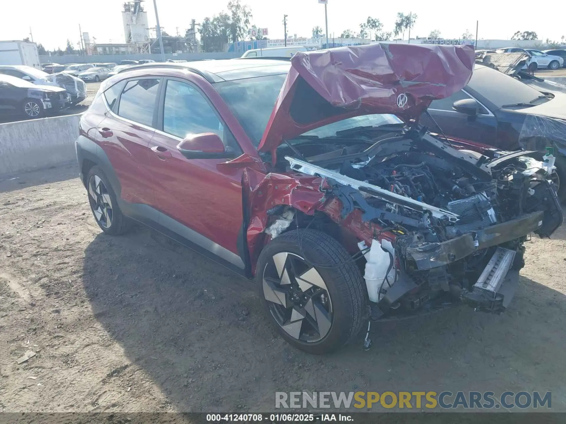 1 Photograph of a damaged car KM8HE3A39RU118399 HYUNDAI KONA 2024