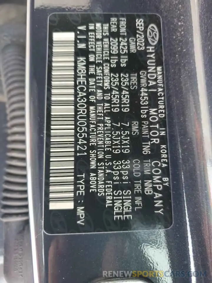 14 Photograph of a damaged car KM8HECA30RU055421 HYUNDAI KONA 2024