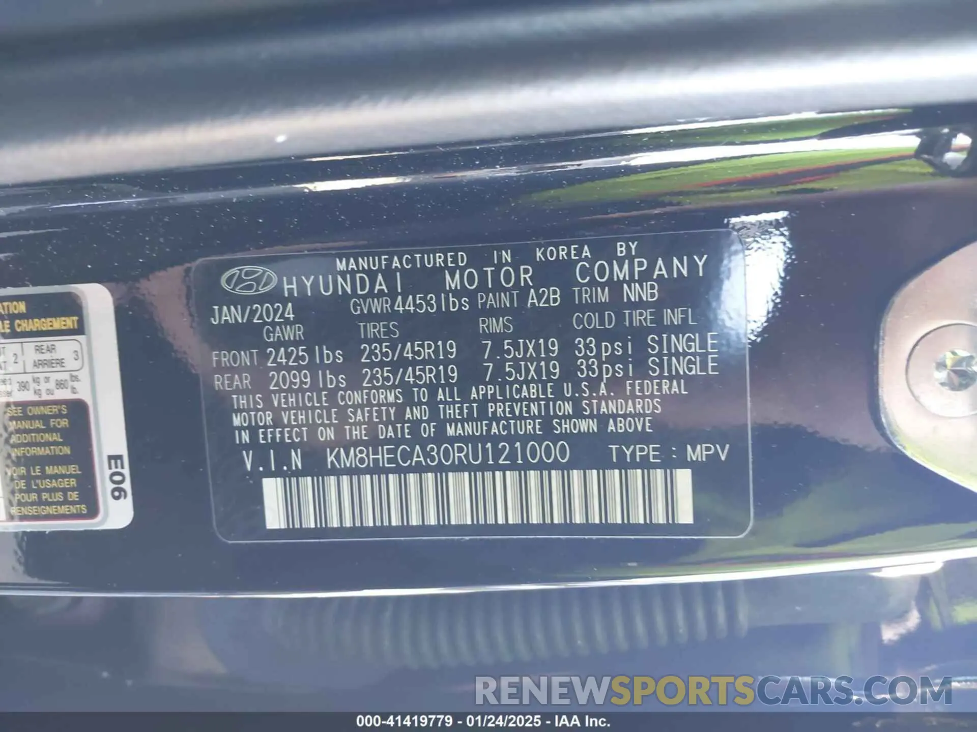 9 Photograph of a damaged car KM8HECA30RU121000 HYUNDAI KONA 2024
