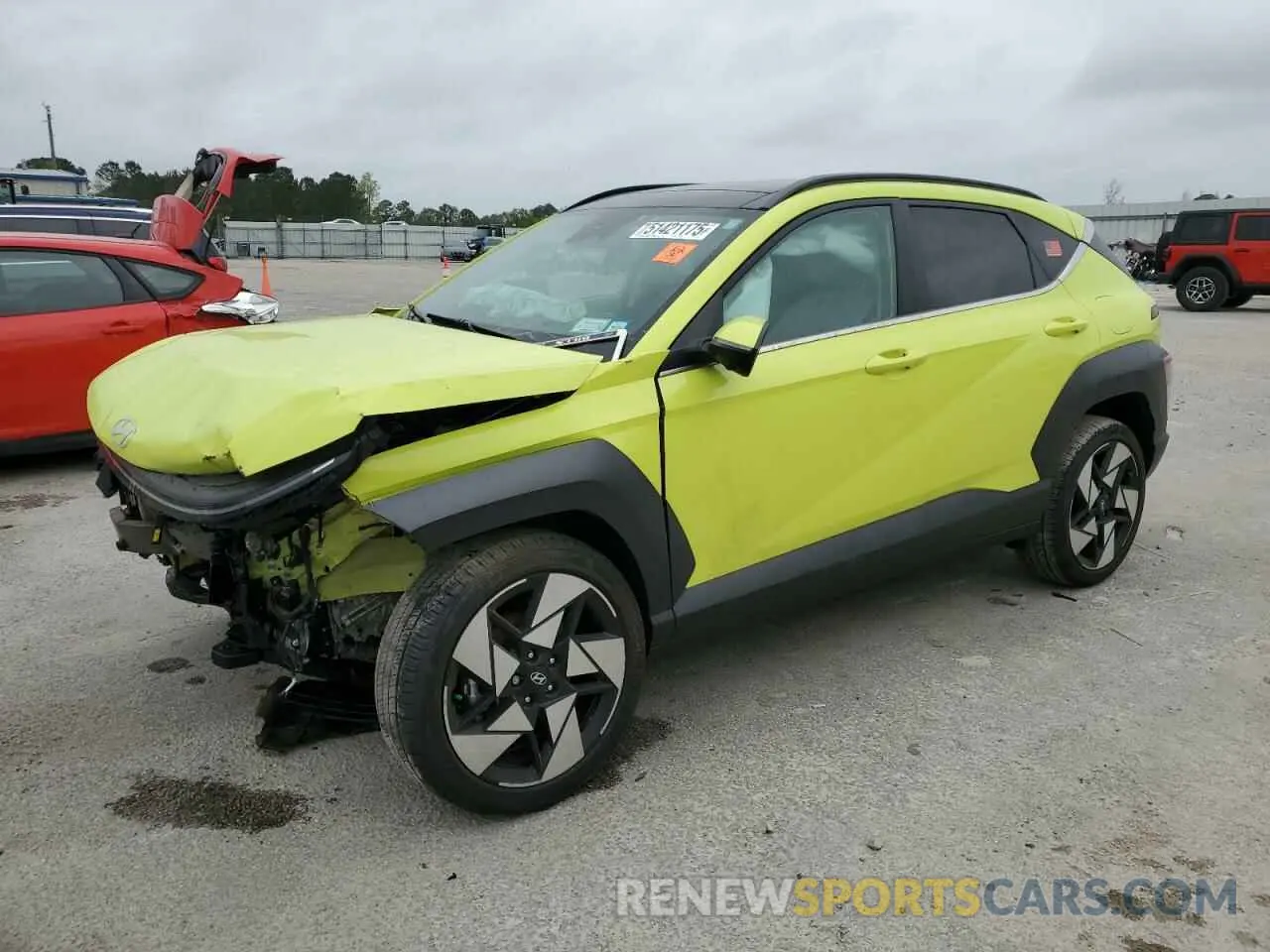 1 Photograph of a damaged car KM8HECA31RU117831 HYUNDAI KONA 2024