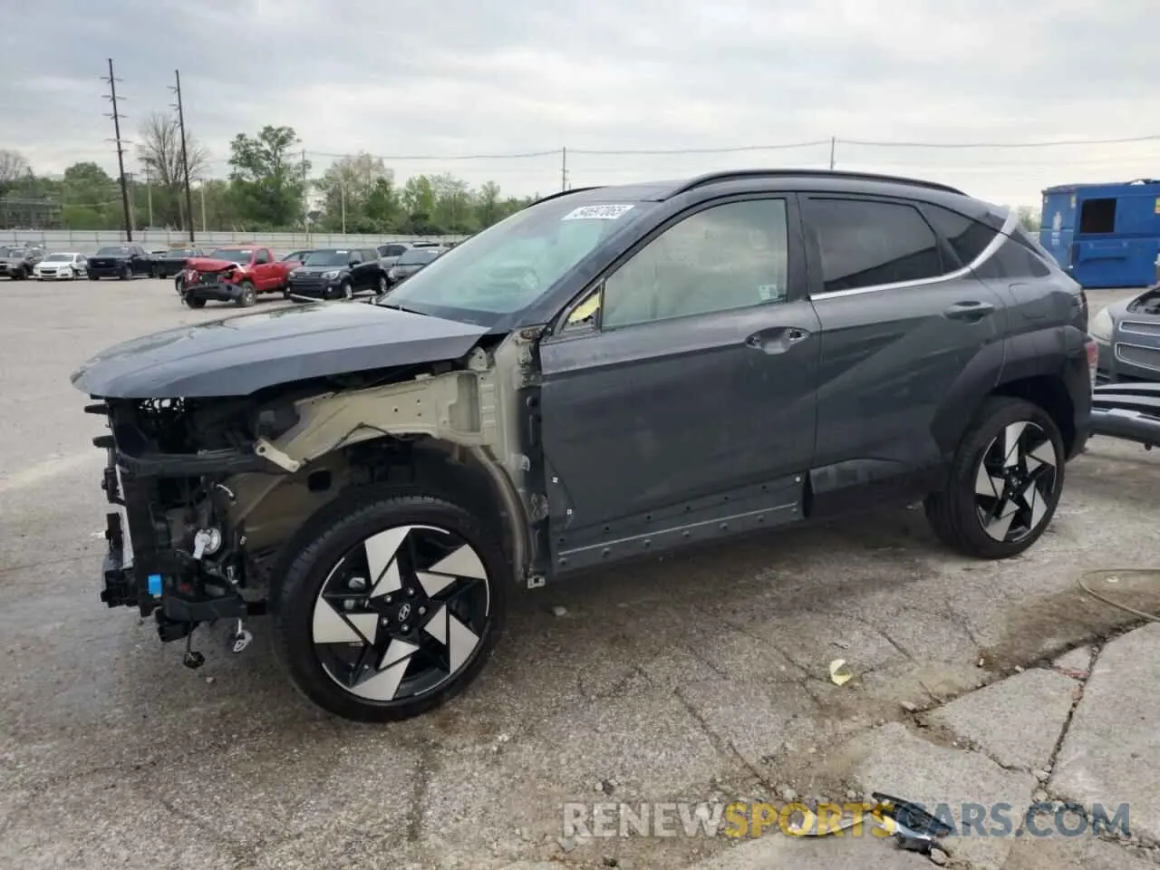 1 Photograph of a damaged car KM8HECA32RU172868 HYUNDAI KONA 2024