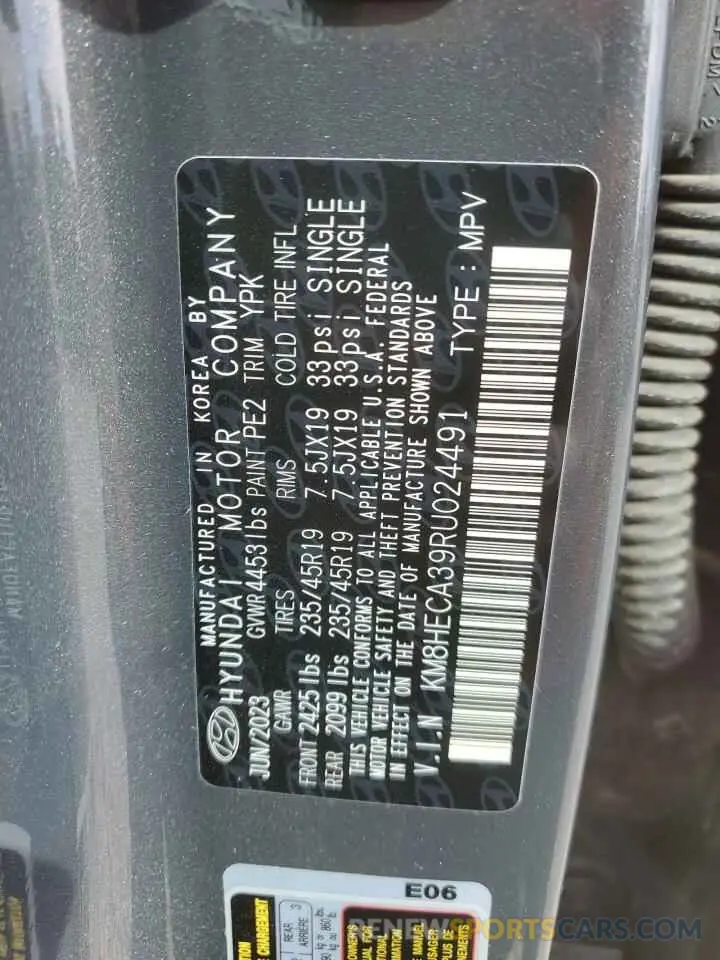 14 Photograph of a damaged car KM8HECA39RU024491 HYUNDAI KONA 2024