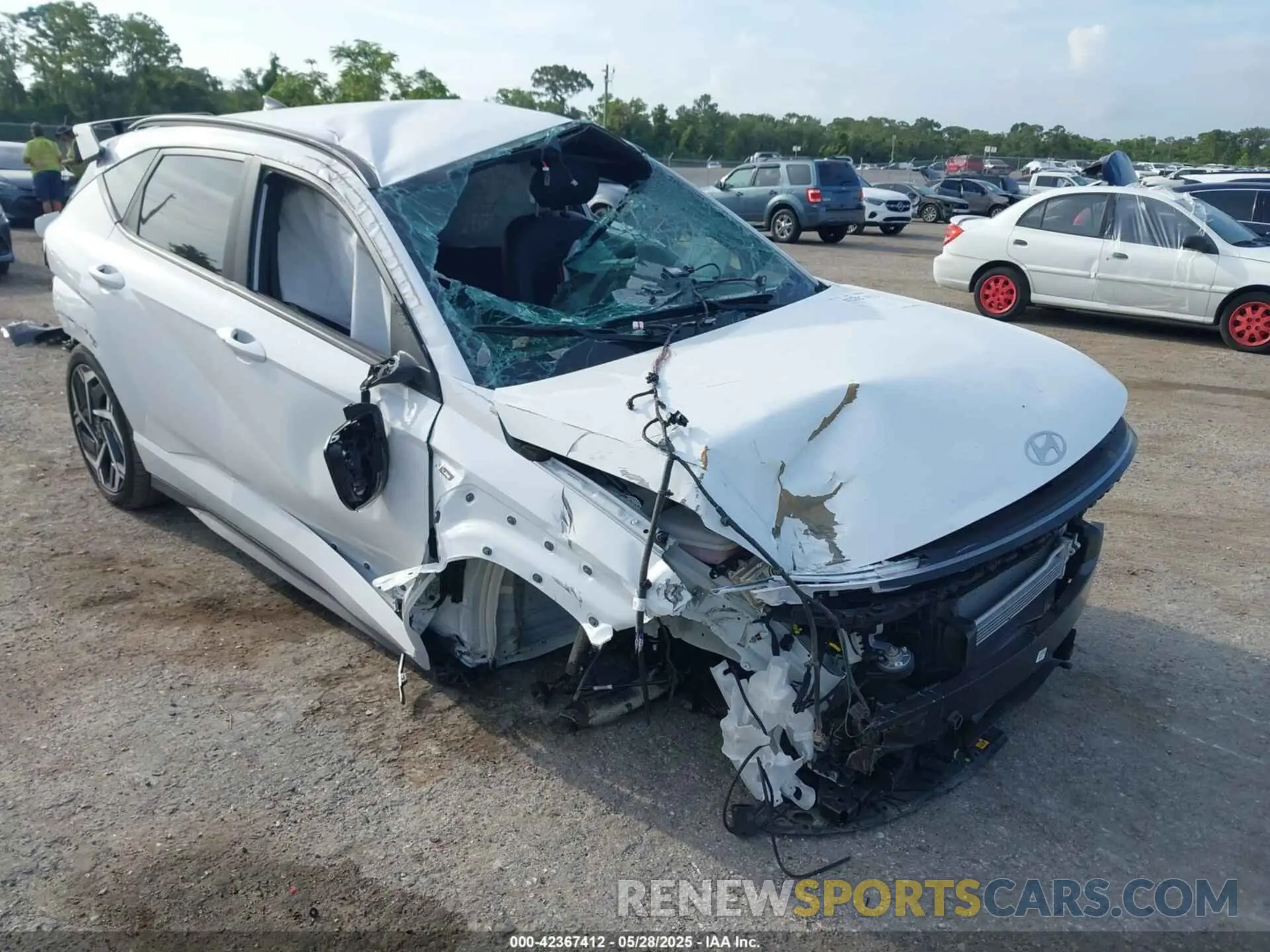 1 Photograph of a damaged car KM8HB3A34SU245771 HYUNDAI KONA 2025