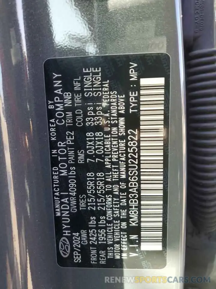 13 Photograph of a damaged car KM8HB3AB6SU225822 HYUNDAI KONA 2025