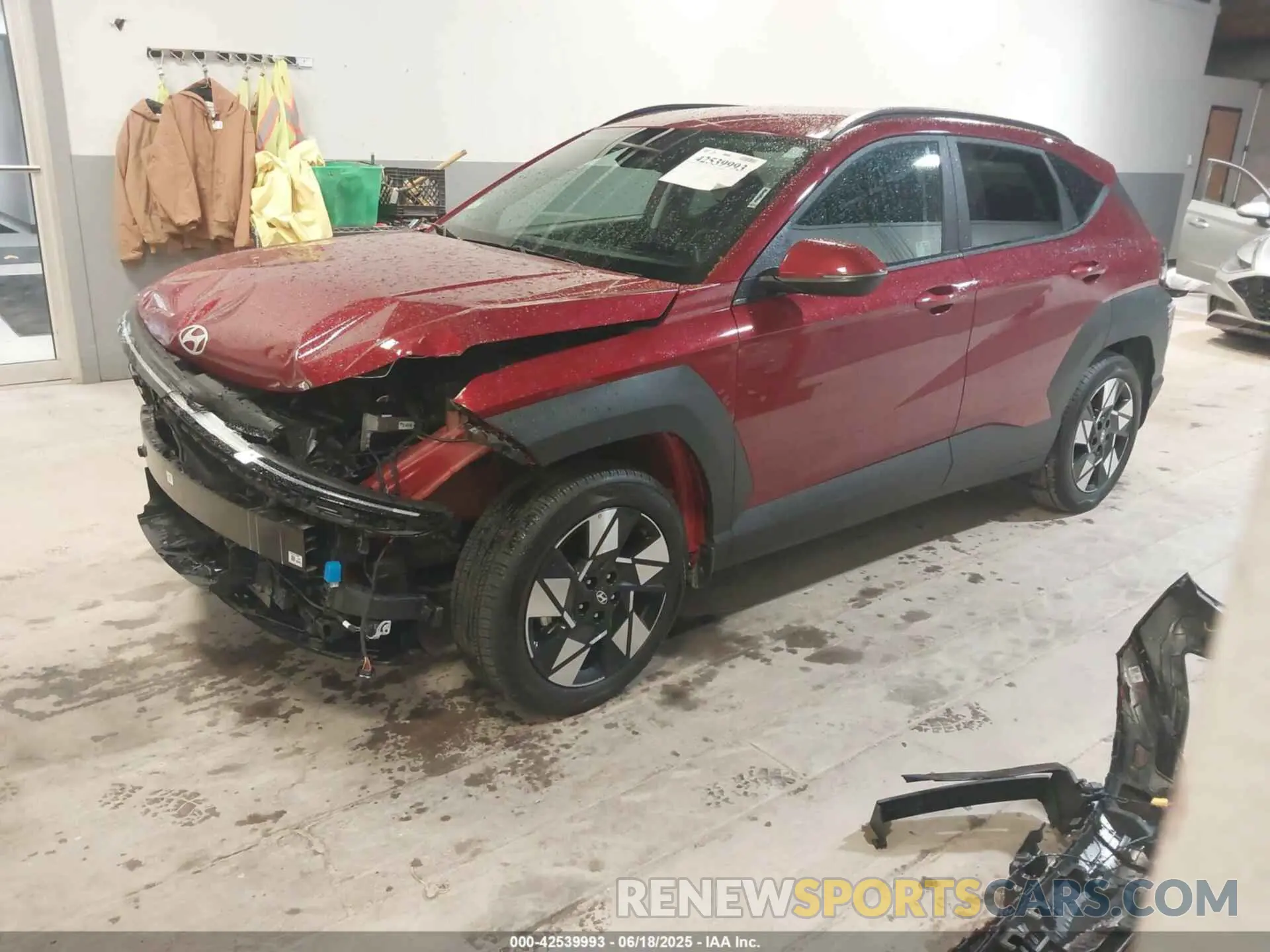 2 Photograph of a damaged car KM8HB3AB9SU237396 HYUNDAI KONA 2025