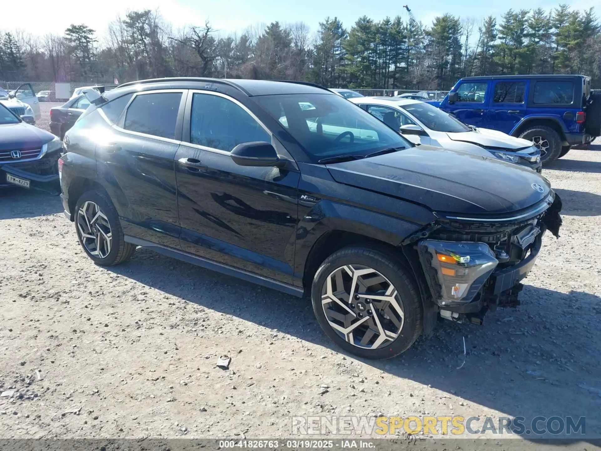 1 Photograph of a damaged car KM8HBCA32SU200070 HYUNDAI KONA 2025