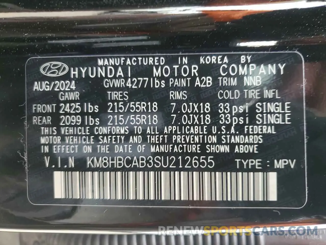 13 Photograph of a damaged car KM8HBCAB3SU212655 HYUNDAI KONA 2025
