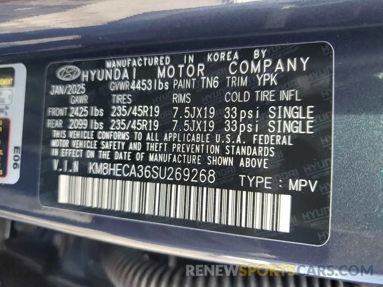 13 Photograph of a damaged car KM8HECA36SU269268 HYUNDAI KONA 2025
