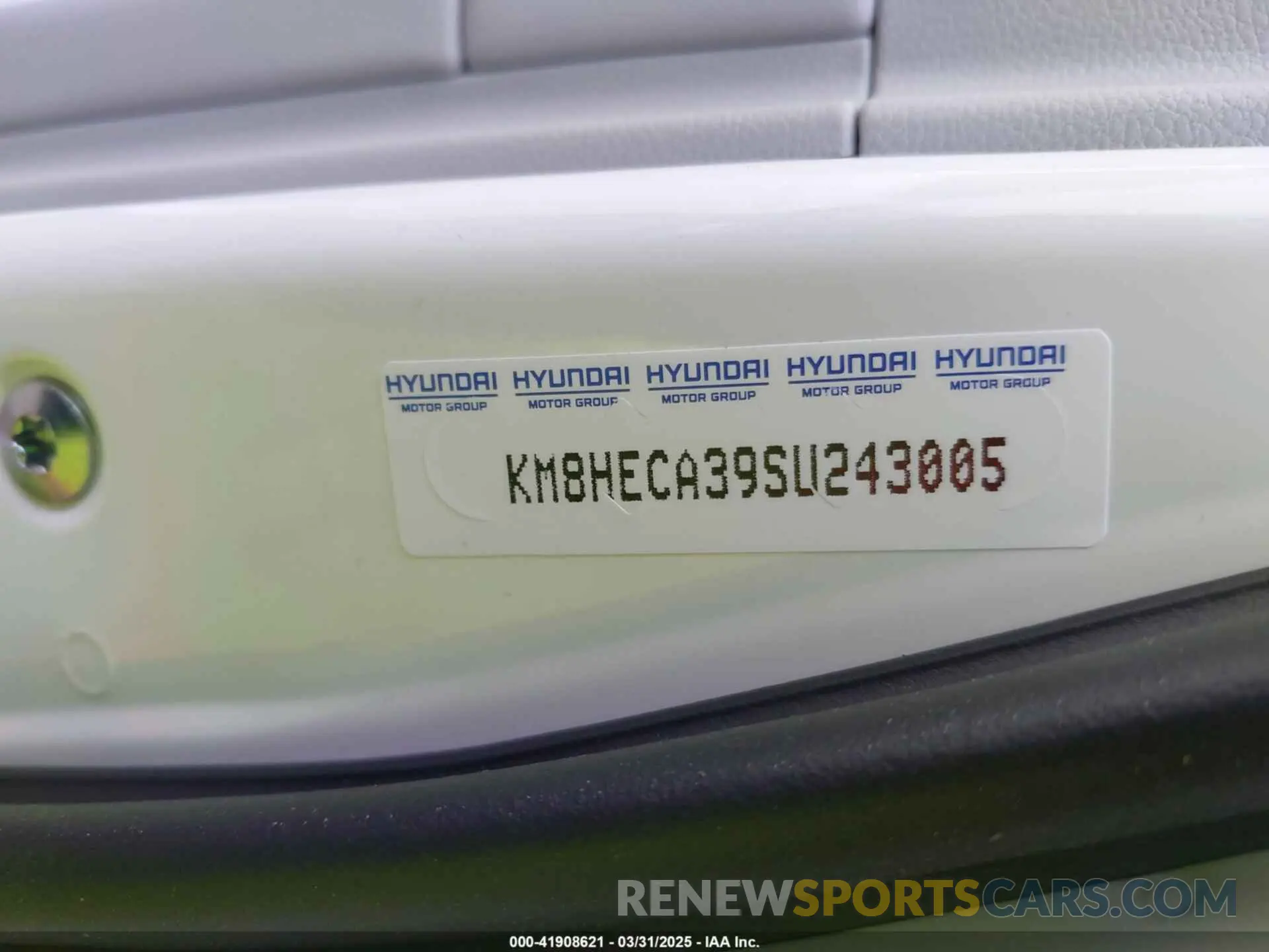 9 Photograph of a damaged car KM8HECA39SU243005 HYUNDAI KONA 2025