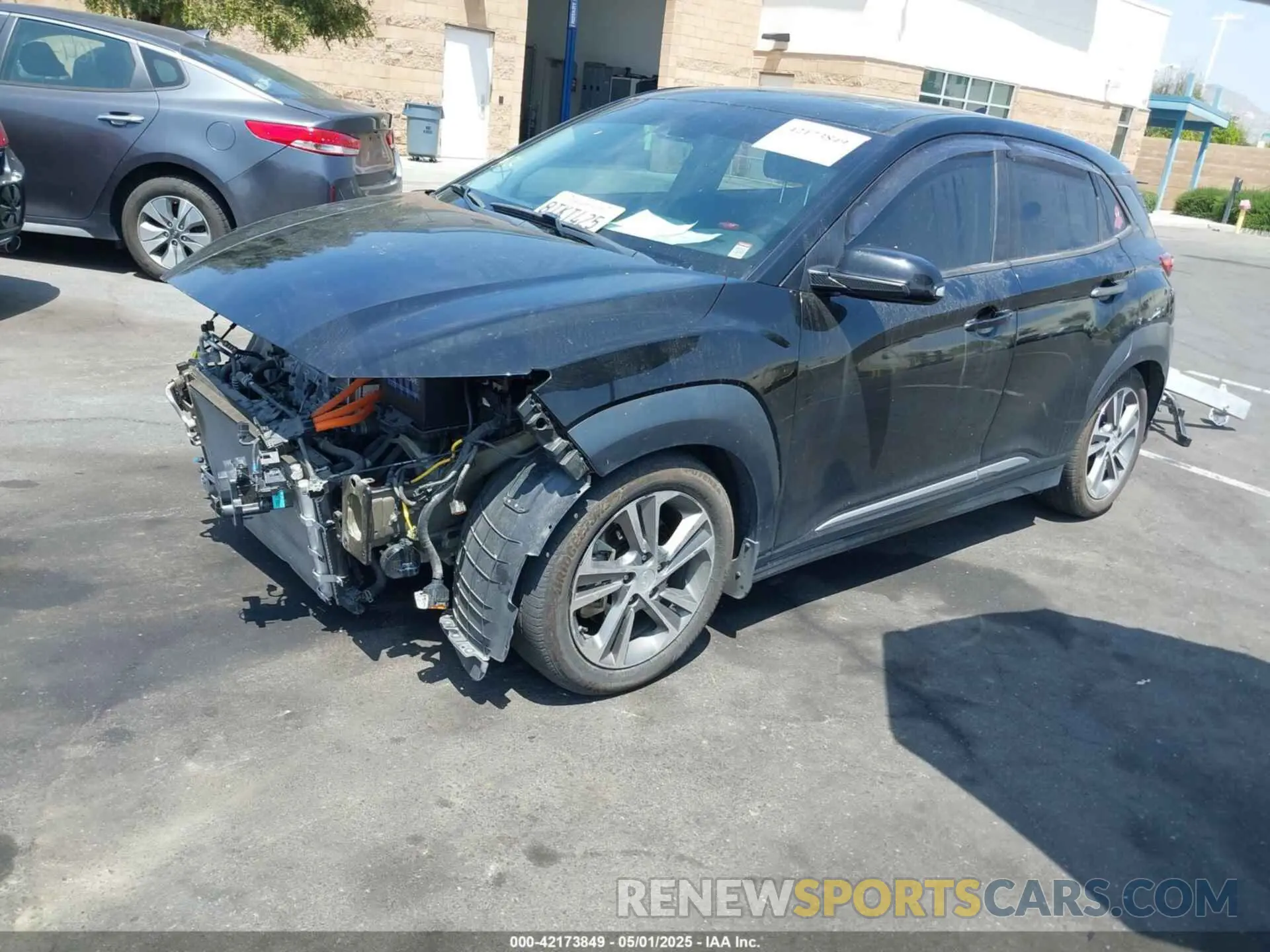 2 Photograph of a damaged car KM8K33AG7LU058922 HYUNDAI KONA ELECTRIC 2020