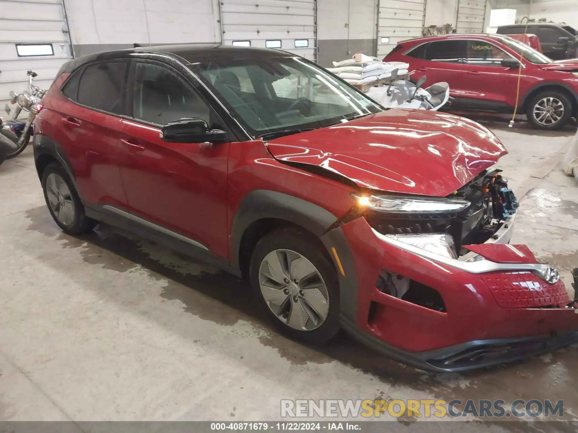 1 Photograph of a damaged car KM8K23AG1MU111540 HYUNDAI KONA ELECTRIC 2021