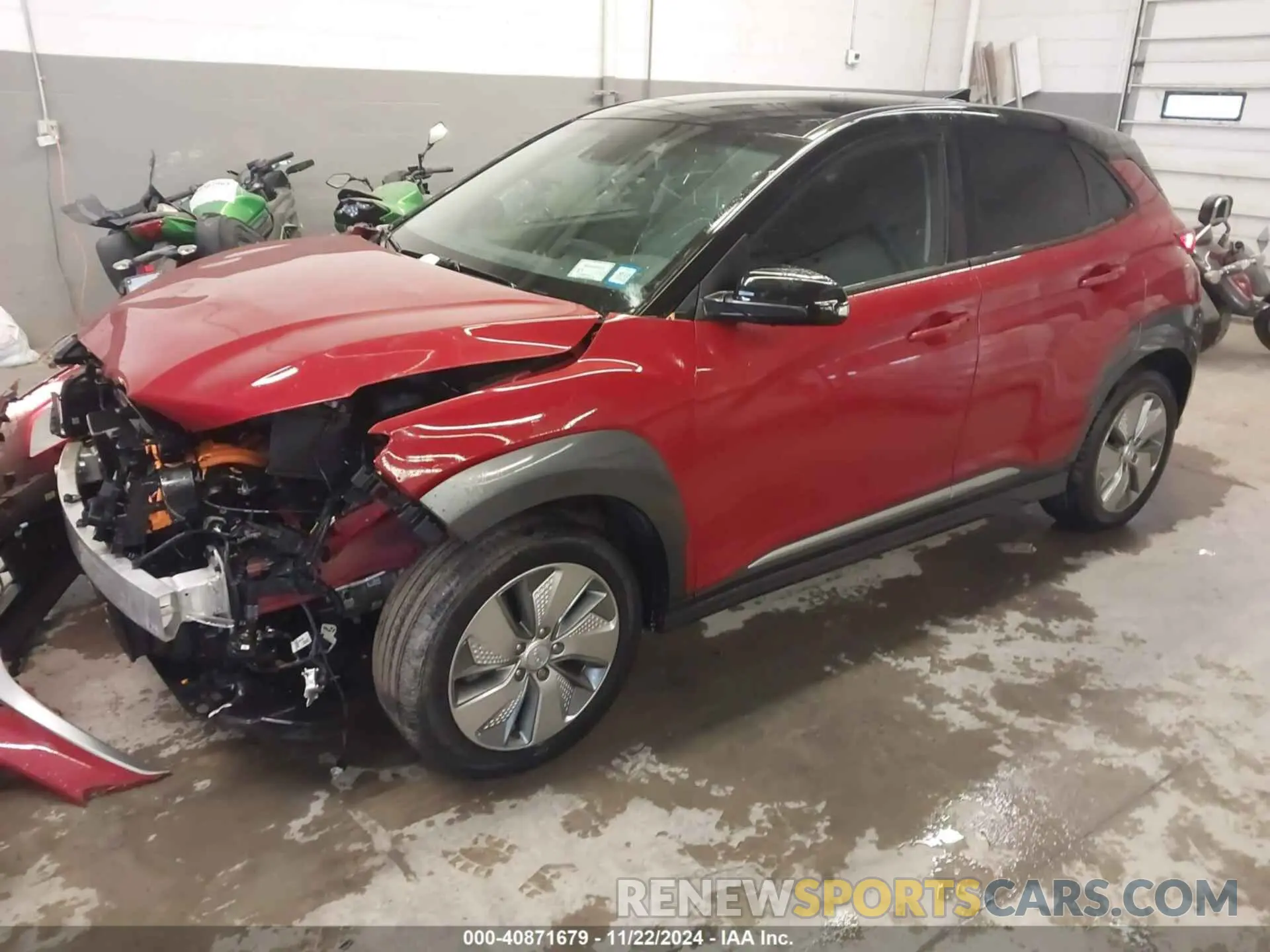 2 Photograph of a damaged car KM8K23AG1MU111540 HYUNDAI KONA ELECTRIC 2021