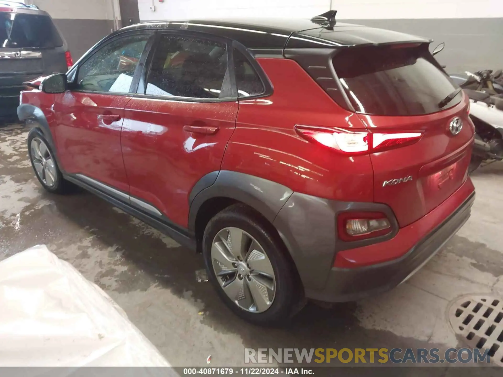 3 Photograph of a damaged car KM8K23AG1MU111540 HYUNDAI KONA ELECTRIC 2021