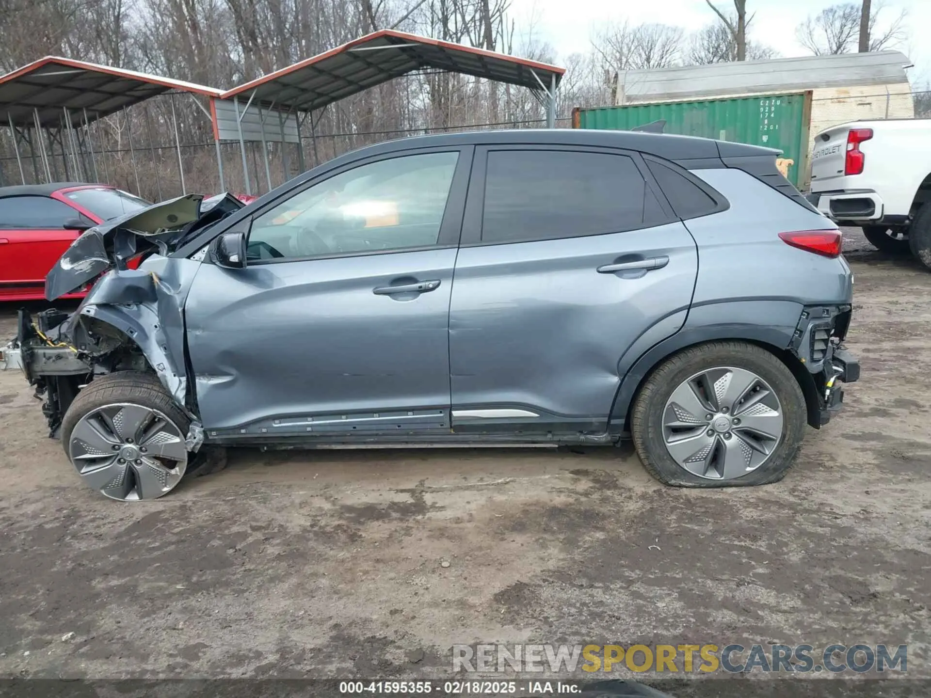 14 Photograph of a damaged car KM8K23AG3MU123401 HYUNDAI KONA ELECTRIC 2021