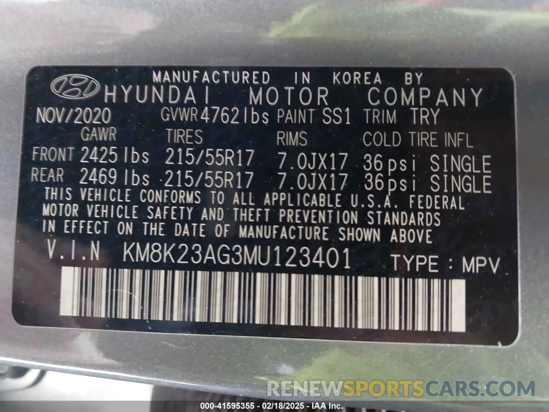 9 Photograph of a damaged car KM8K23AG3MU123401 HYUNDAI KONA ELECTRIC 2021