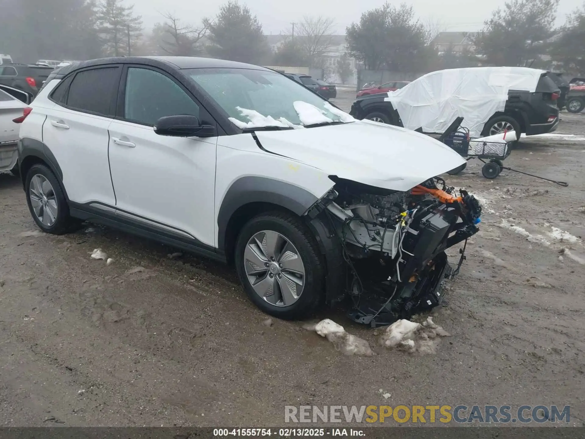1 Photograph of a damaged car KM8K23AG7MU111140 HYUNDAI KONA ELECTRIC 2021