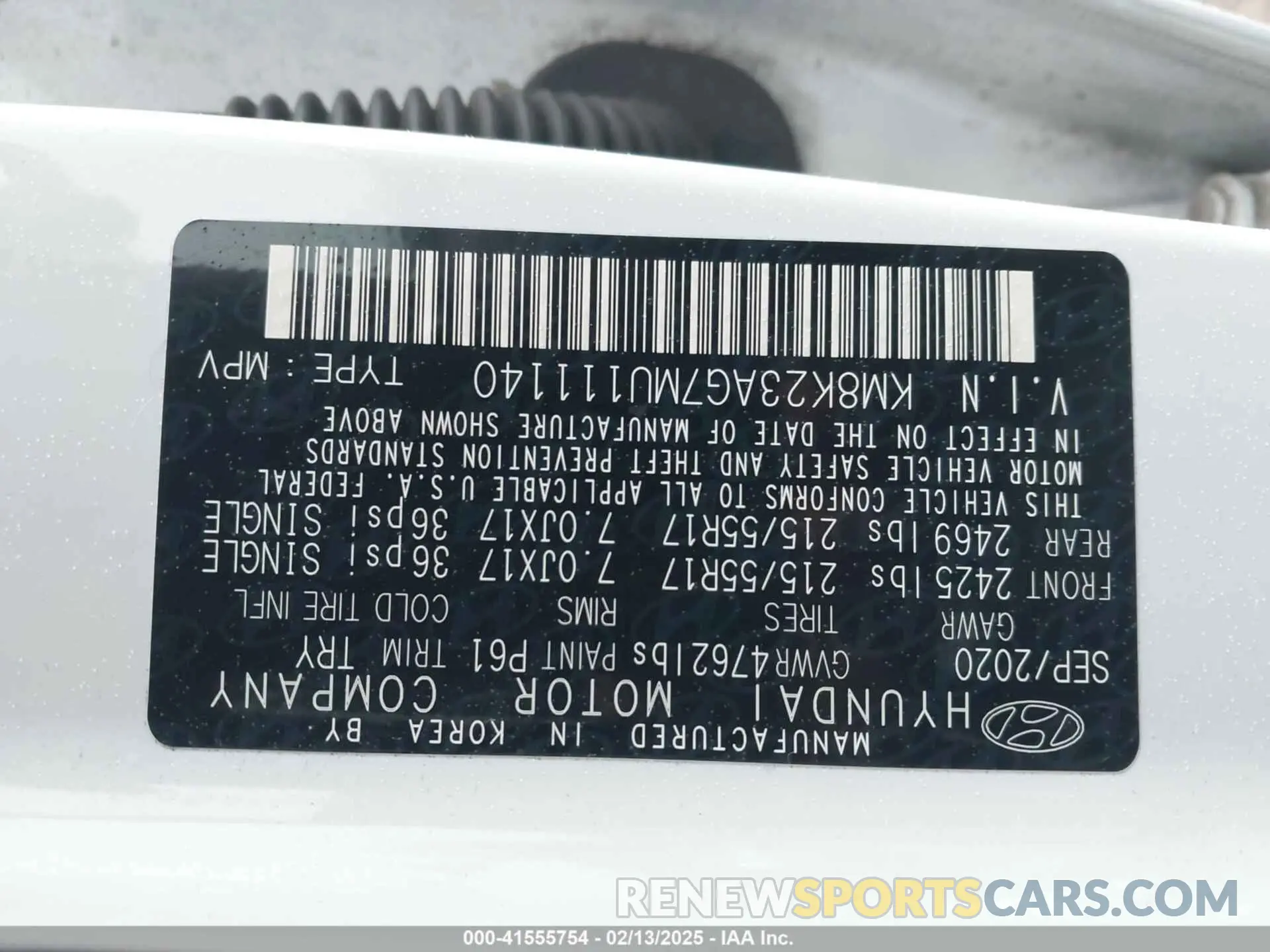 9 Photograph of a damaged car KM8K23AG7MU111140 HYUNDAI KONA ELECTRIC 2021