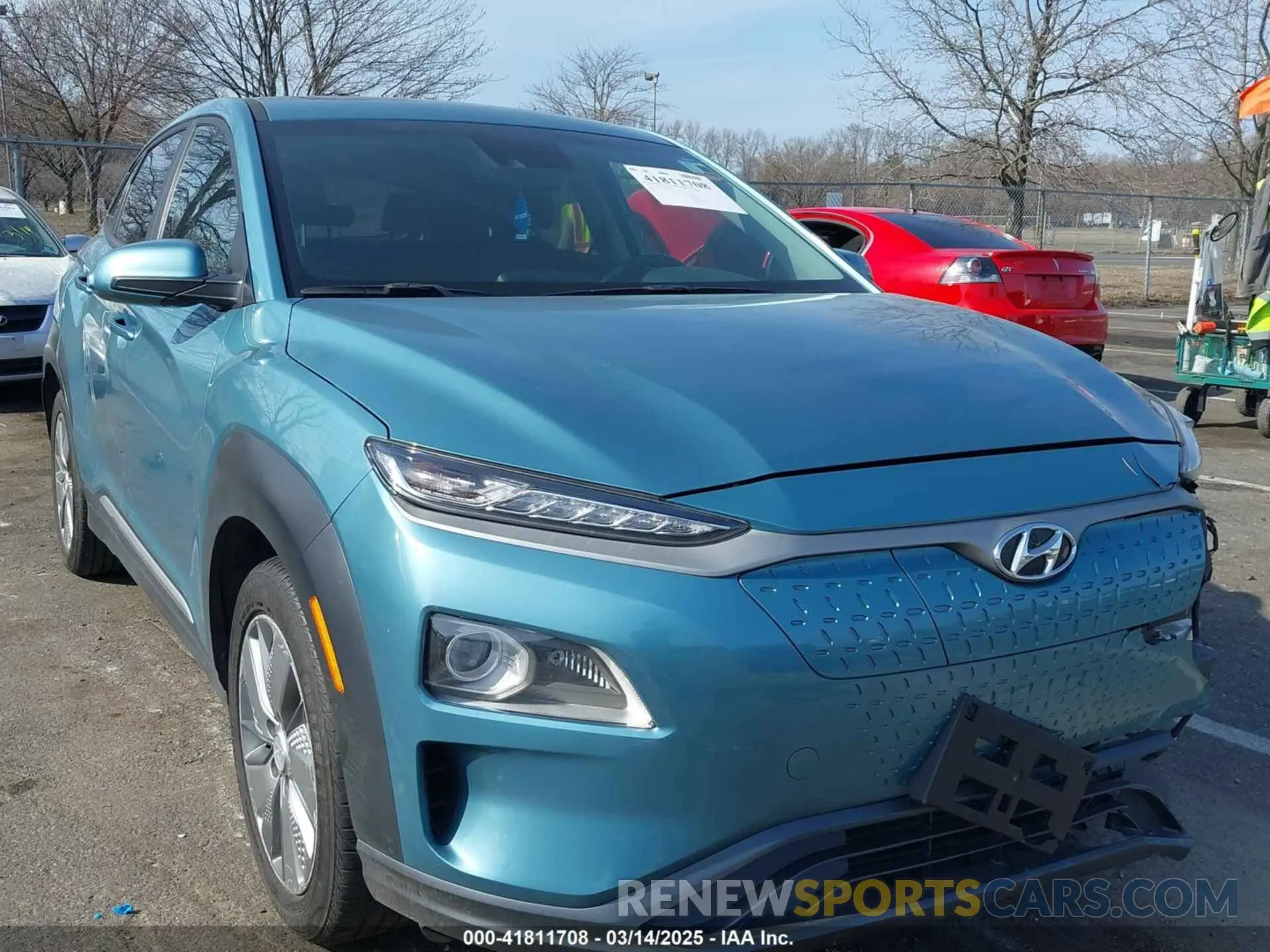 1 Photograph of a damaged car KM8K33AG0MU106200 HYUNDAI KONA ELECTRIC 2021