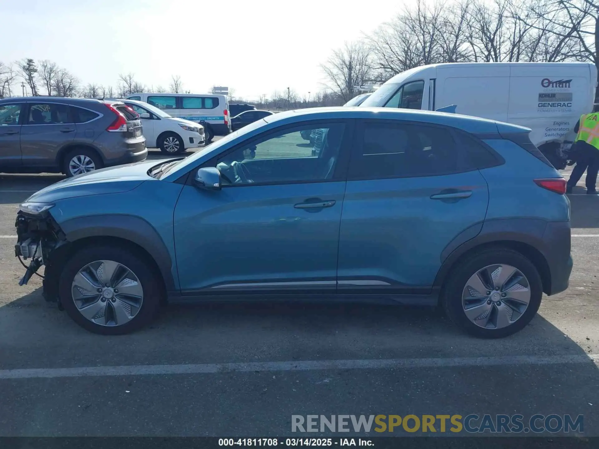 14 Photograph of a damaged car KM8K33AG0MU106200 HYUNDAI KONA ELECTRIC 2021