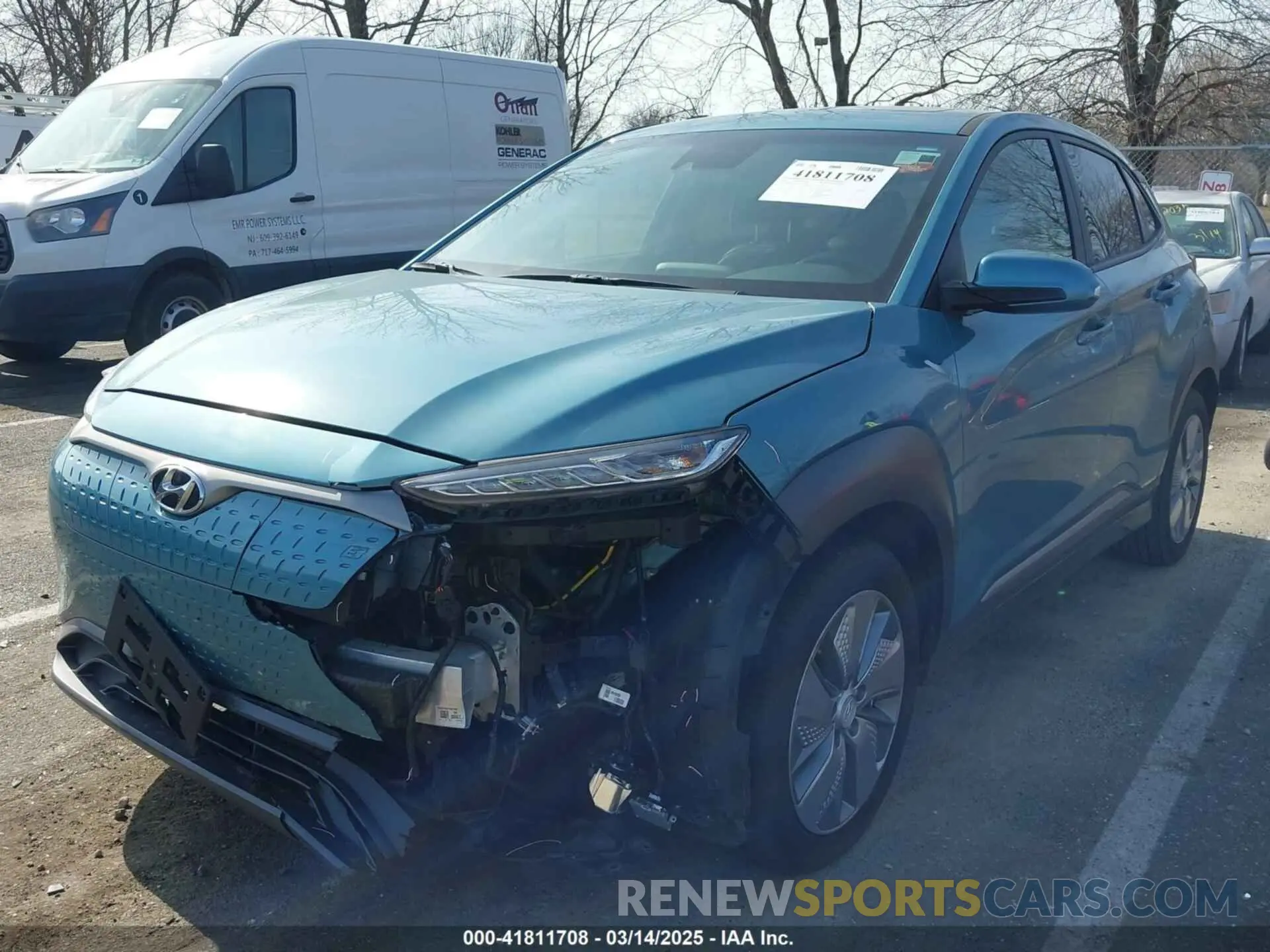 2 Photograph of a damaged car KM8K33AG0MU106200 HYUNDAI KONA ELECTRIC 2021