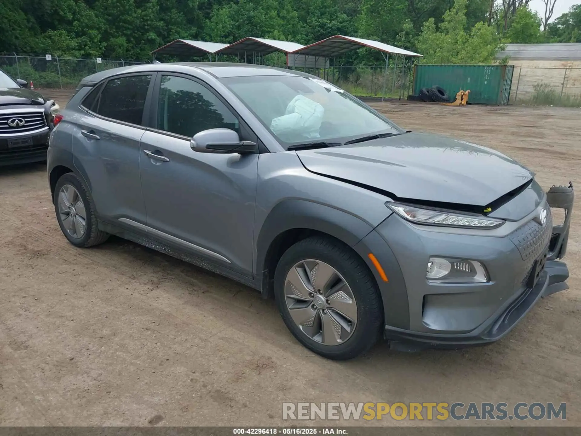 1 Photograph of a damaged car KM8K33AG1MU127234 HYUNDAI KONA ELECTRIC 2021