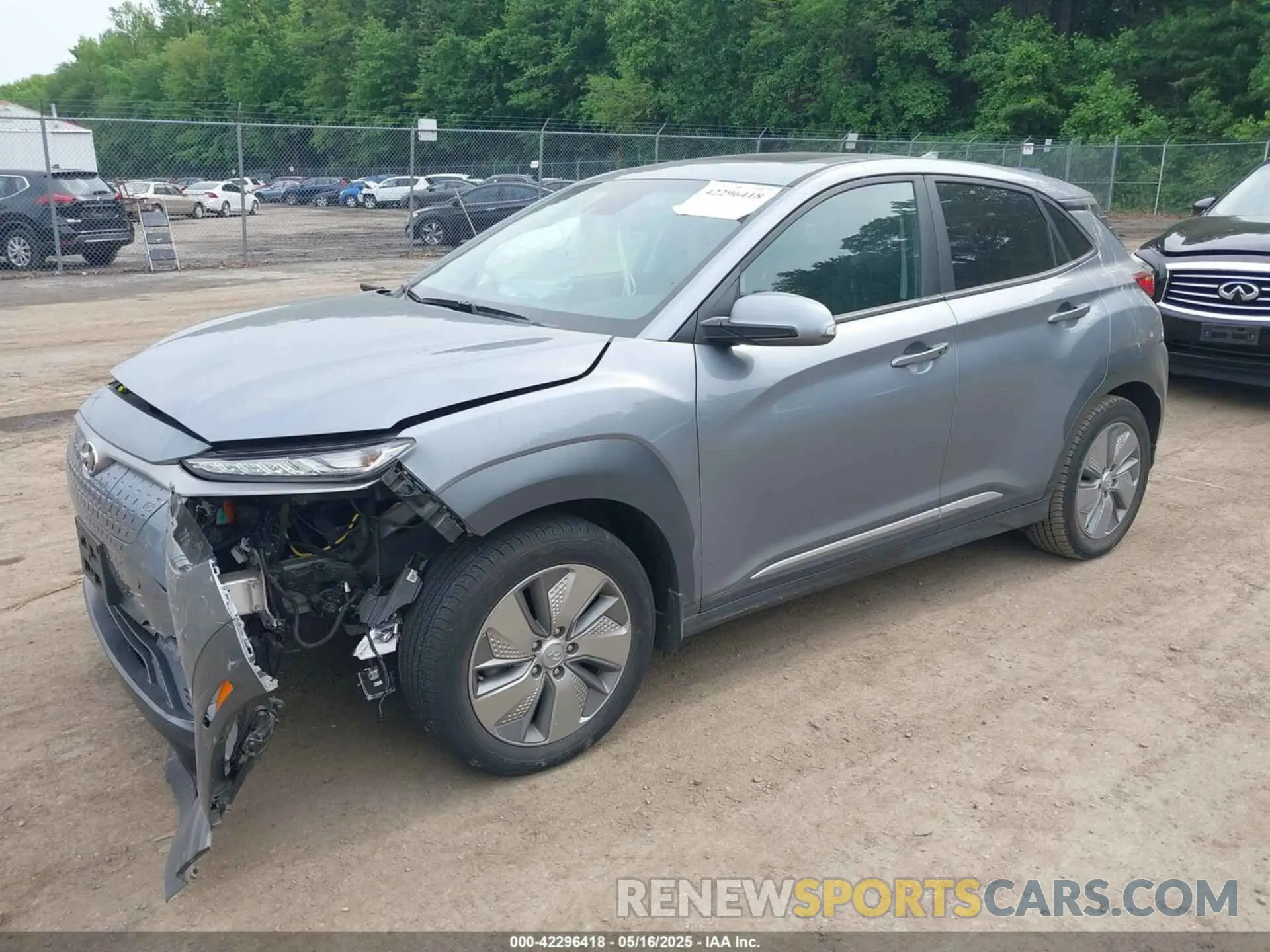 2 Photograph of a damaged car KM8K33AG1MU127234 HYUNDAI KONA ELECTRIC 2021