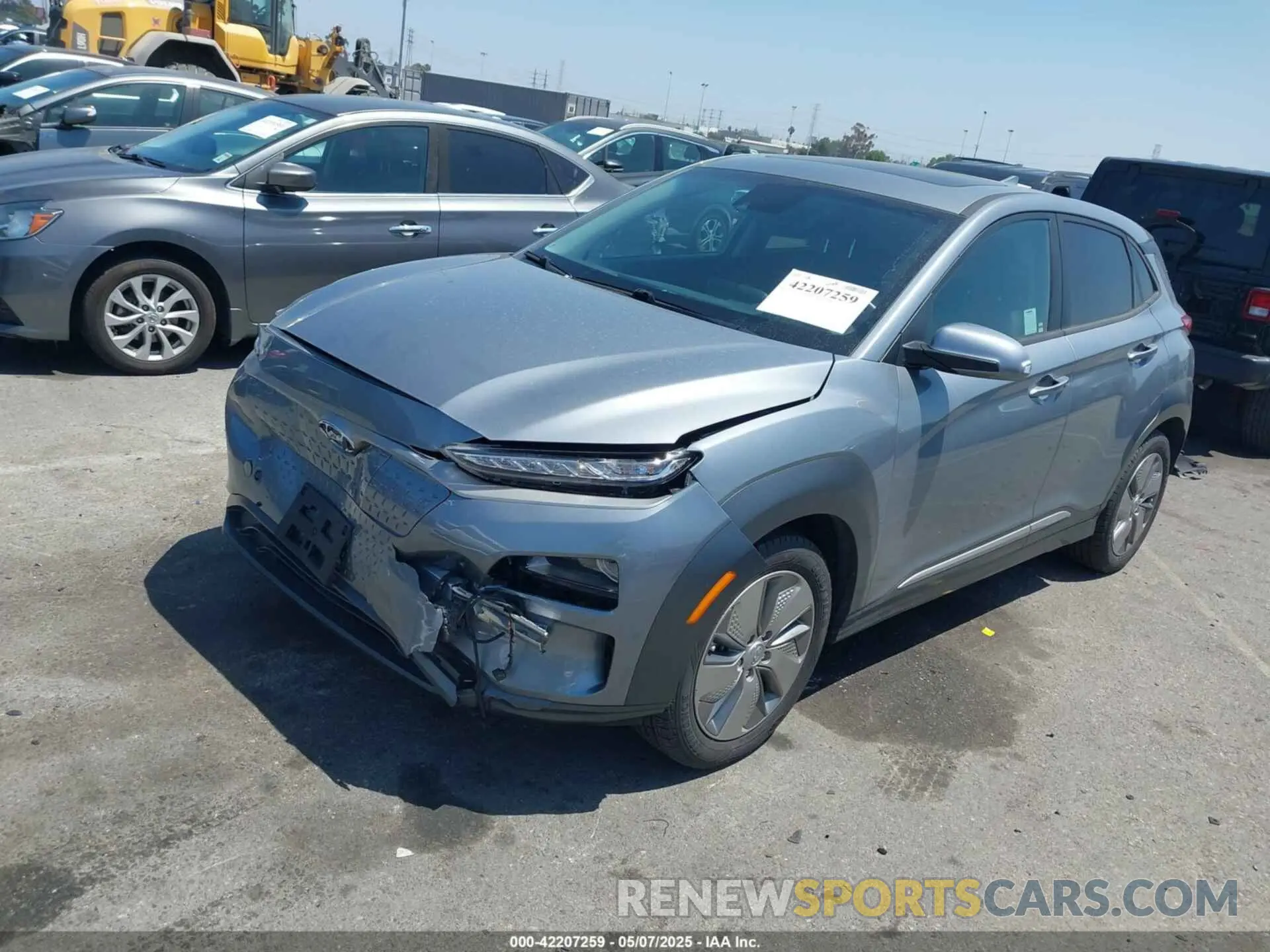 2 Photograph of a damaged car KM8K33AG2MU126626 HYUNDAI KONA ELECTRIC 2021