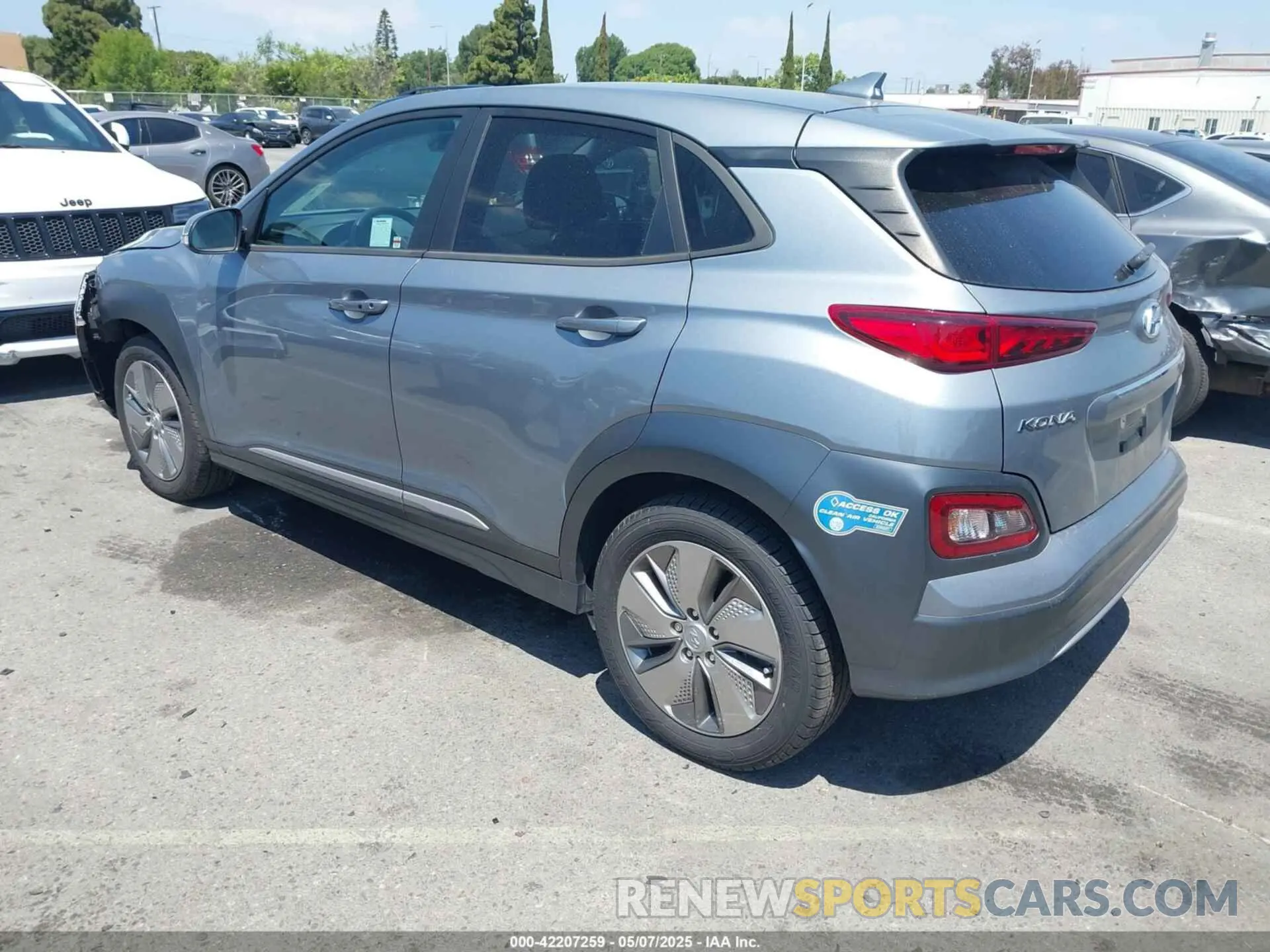 3 Photograph of a damaged car KM8K33AG2MU126626 HYUNDAI KONA ELECTRIC 2021