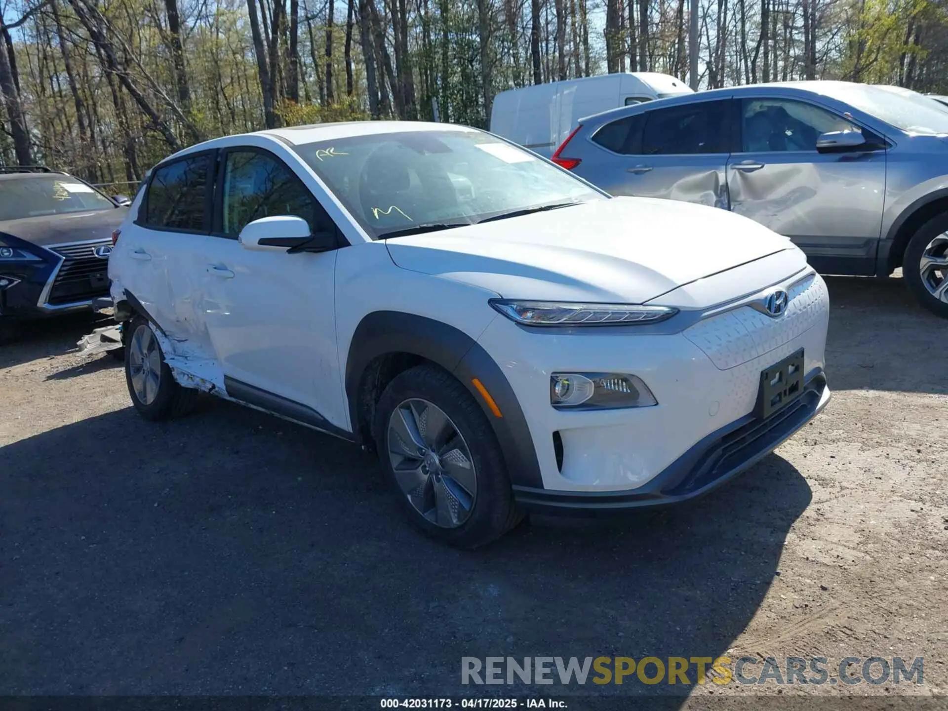 1 Photograph of a damaged car KM8K33AG2MU134404 HYUNDAI KONA ELECTRIC 2021