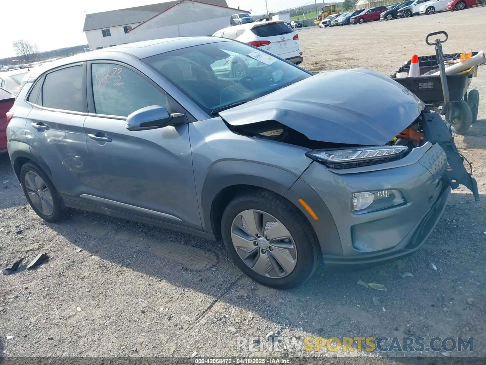1 Photograph of a damaged car KM8K53AG4MU118733 HYUNDAI KONA ELECTRIC 2021