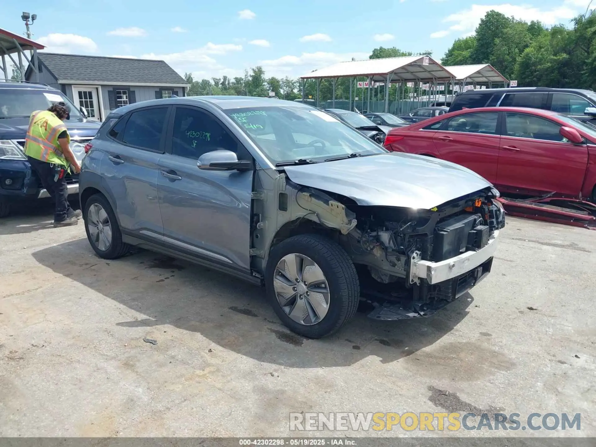 1 Photograph of a damaged car KM8K53AG6MU125246 HYUNDAI KONA ELECTRIC 2021