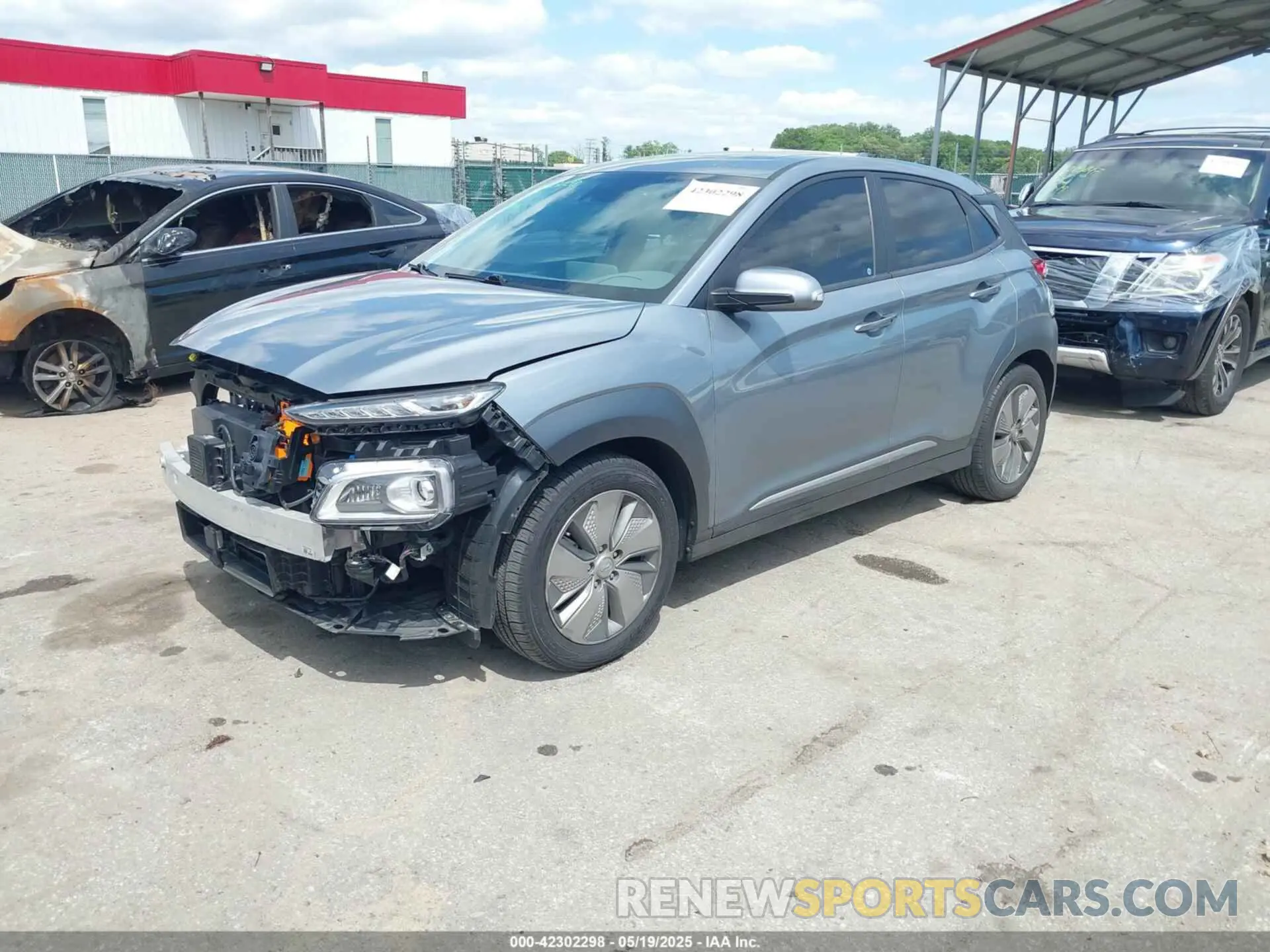 2 Photograph of a damaged car KM8K53AG6MU125246 HYUNDAI KONA ELECTRIC 2021