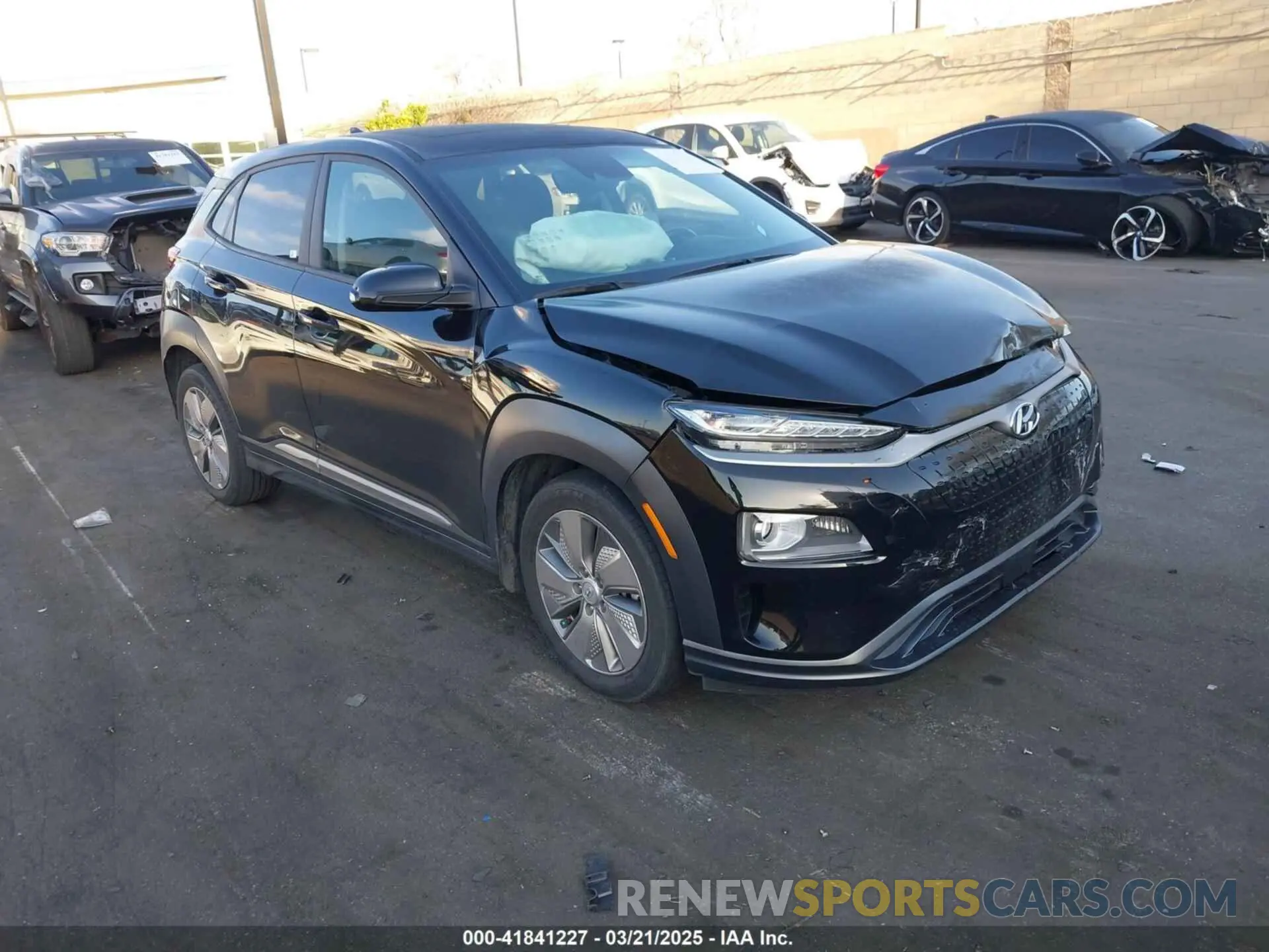 1 Photograph of a damaged car KM8K53AG8MU131372 HYUNDAI KONA ELECTRIC 2021