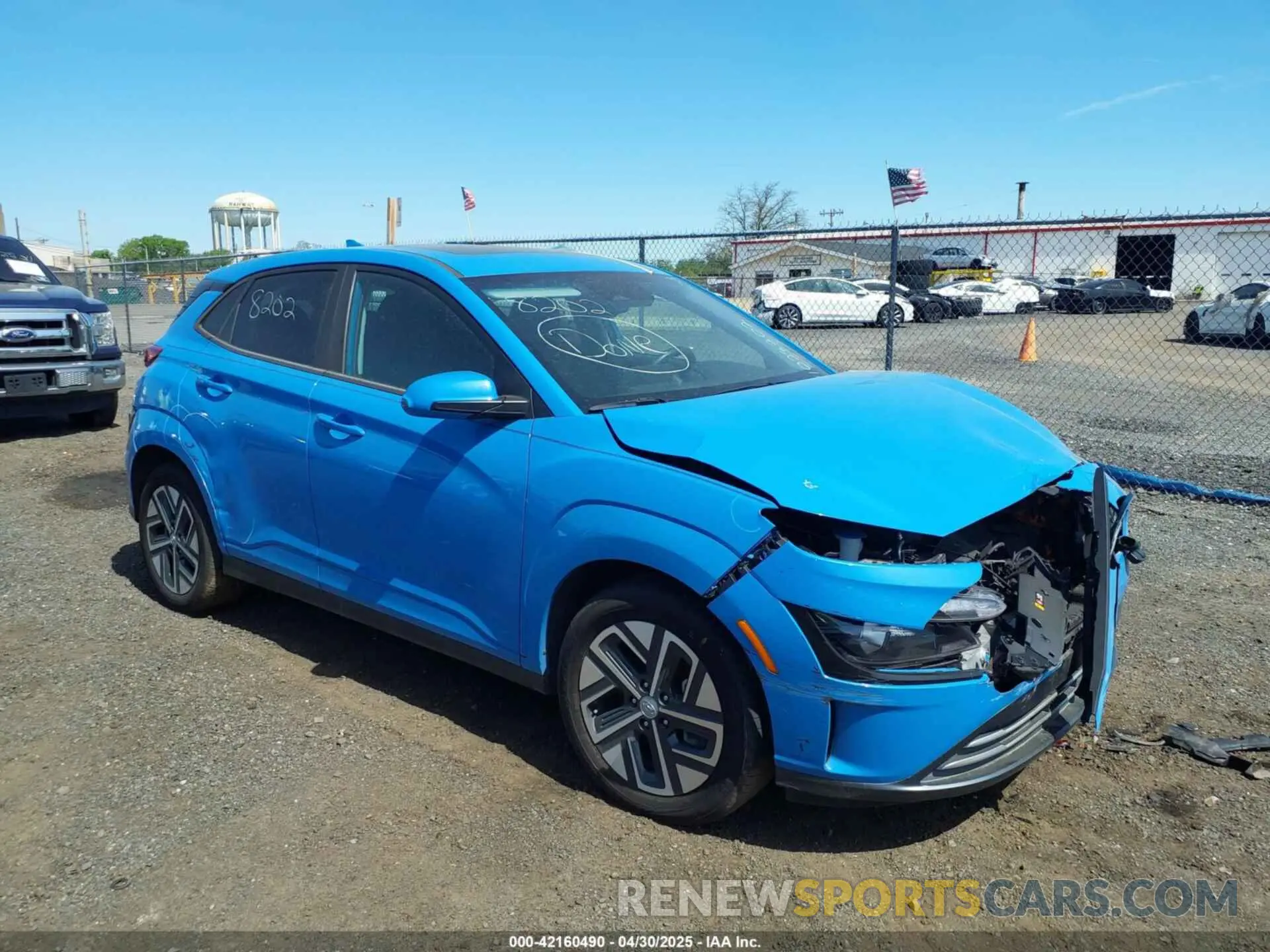 1 Photograph of a damaged car KM8K33AGXNU150593 HYUNDAI KONA ELECTRIC 2022