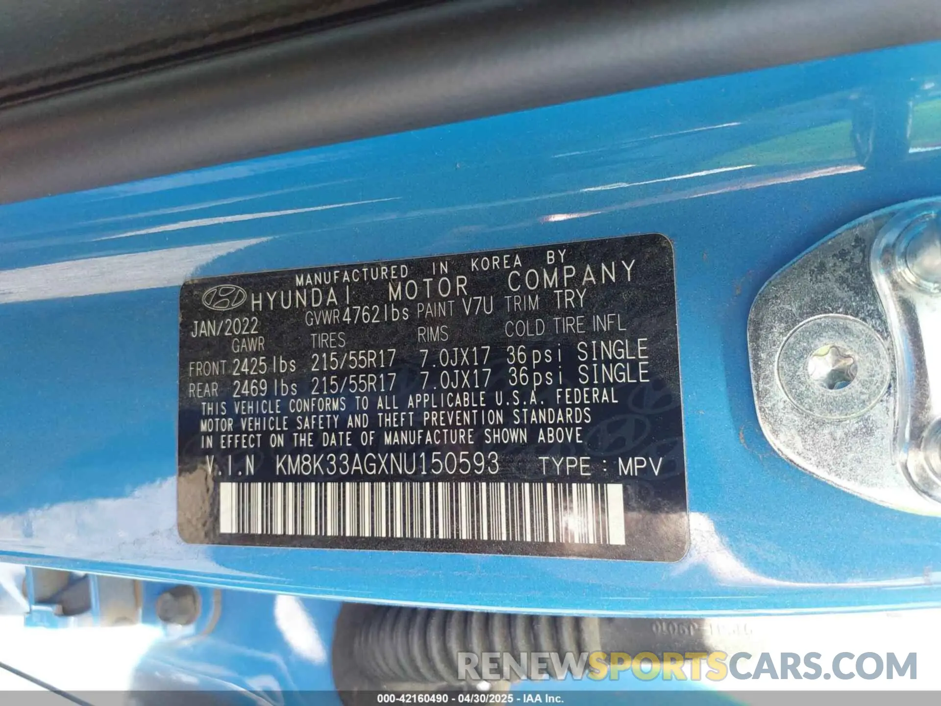 9 Photograph of a damaged car KM8K33AGXNU150593 HYUNDAI KONA ELECTRIC 2022
