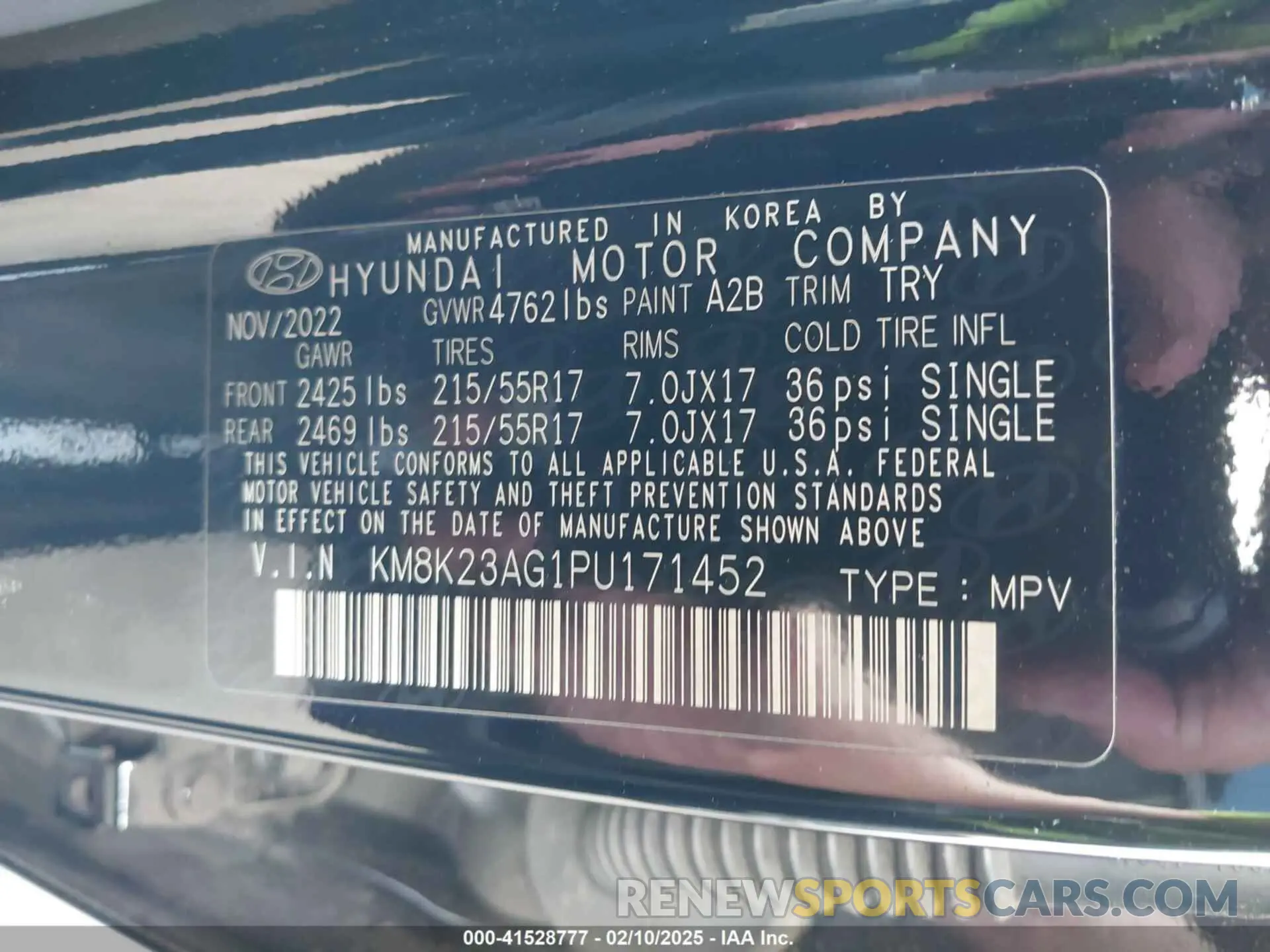 9 Photograph of a damaged car KM8K23AG1PU171452 HYUNDAI KONA ELECTRIC 2023
