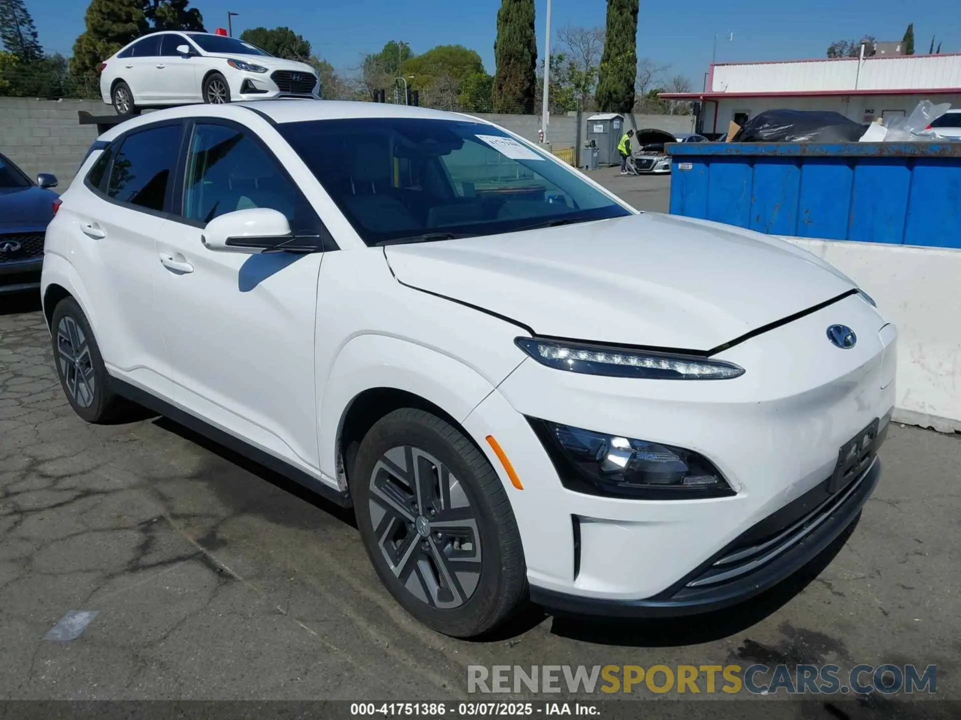 1 Photograph of a damaged car KM8K23AG5PU170837 HYUNDAI KONA ELECTRIC 2023