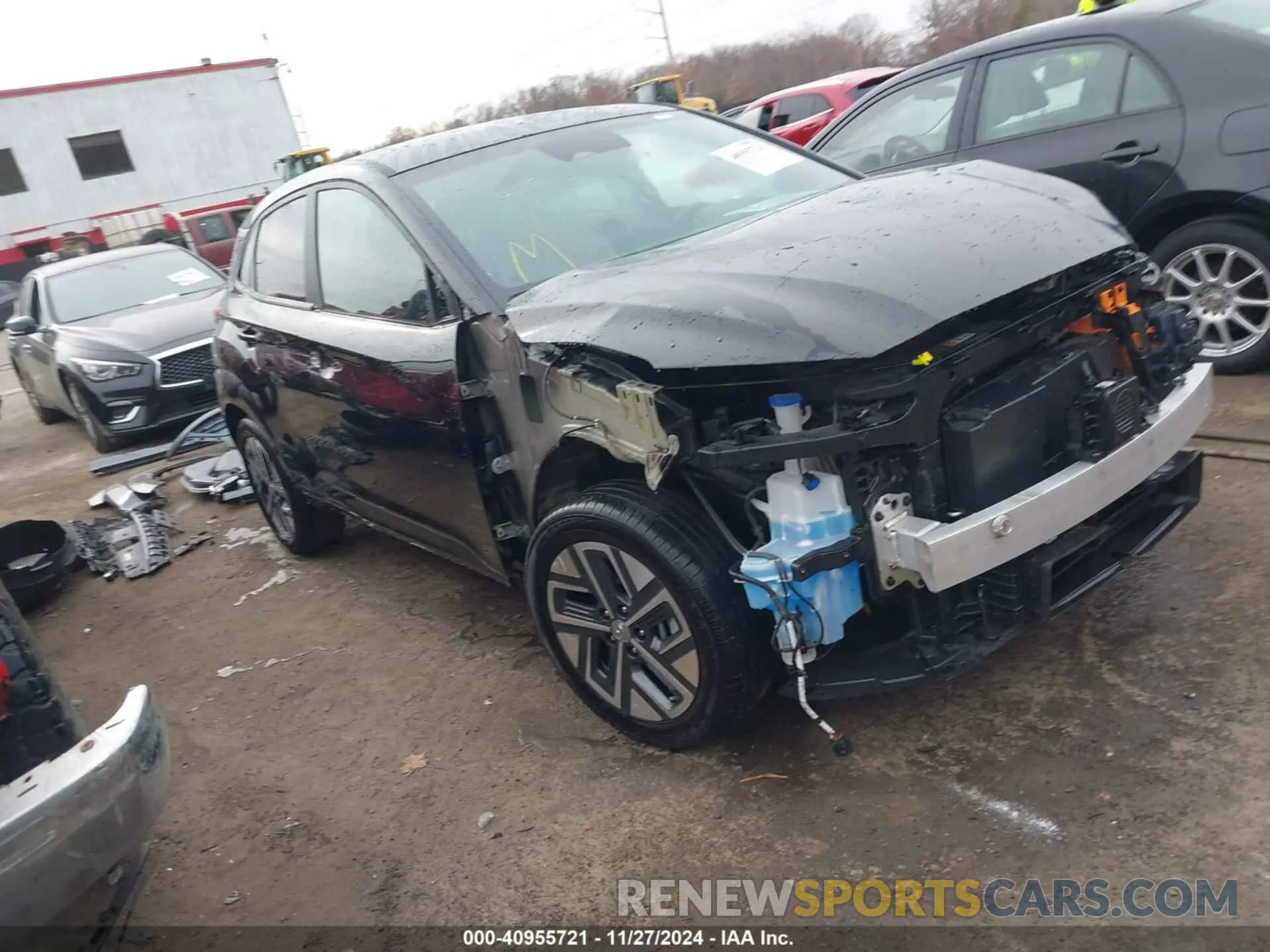 1 Photograph of a damaged car KM8K23AGXPU190971 HYUNDAI KONA ELECTRIC 2023