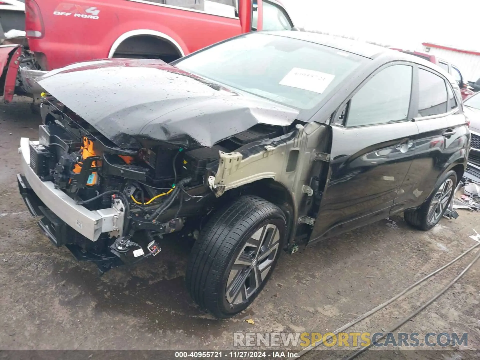 2 Photograph of a damaged car KM8K23AGXPU190971 HYUNDAI KONA ELECTRIC 2023