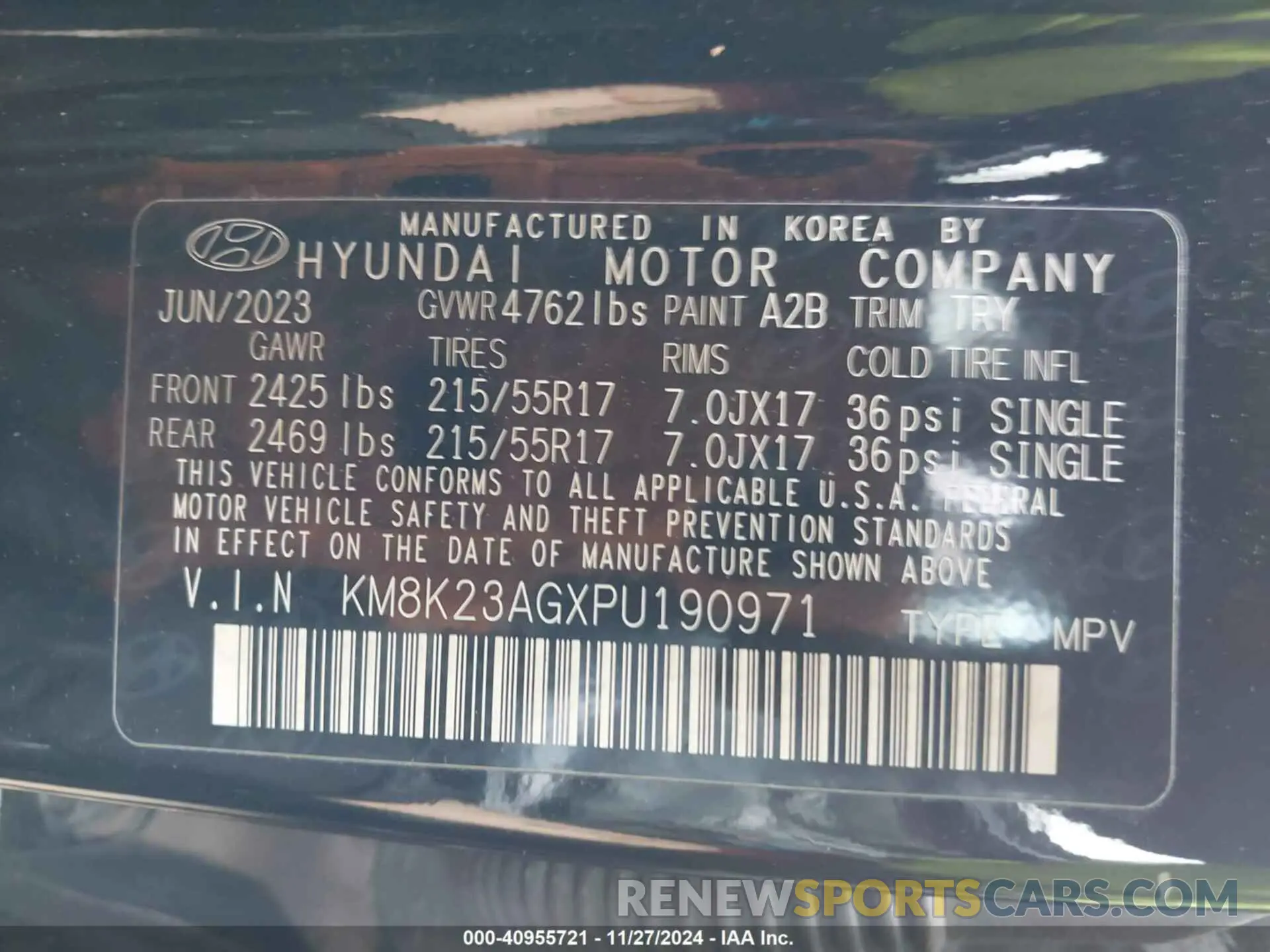 9 Photograph of a damaged car KM8K23AGXPU190971 HYUNDAI KONA ELECTRIC 2023