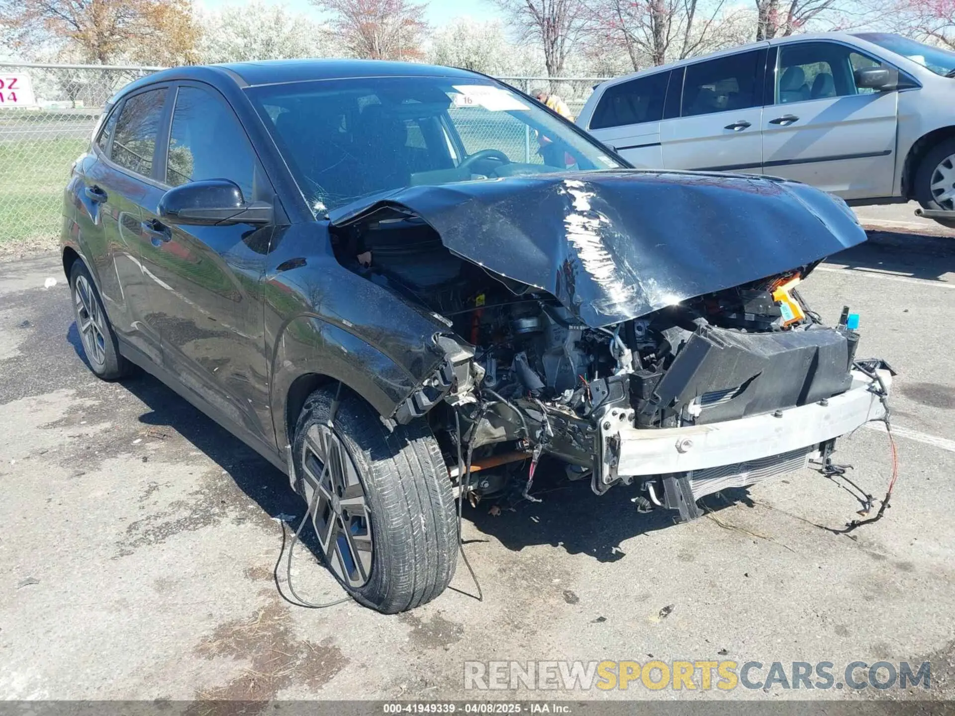 1 Photograph of a damaged car KM8K33AG0PU163484 HYUNDAI KONA ELECTRIC 2023
