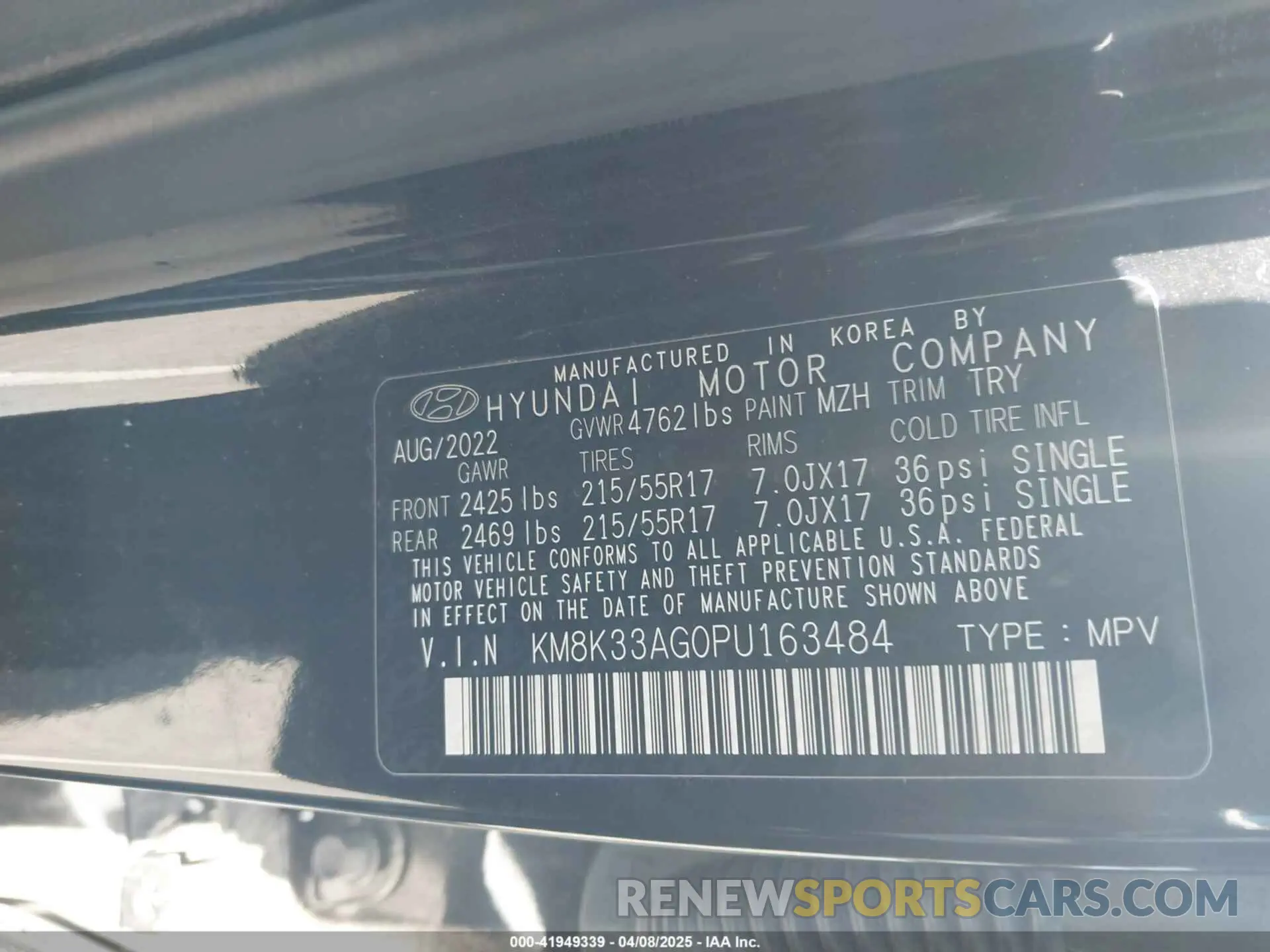 9 Photograph of a damaged car KM8K33AG0PU163484 HYUNDAI KONA ELECTRIC 2023