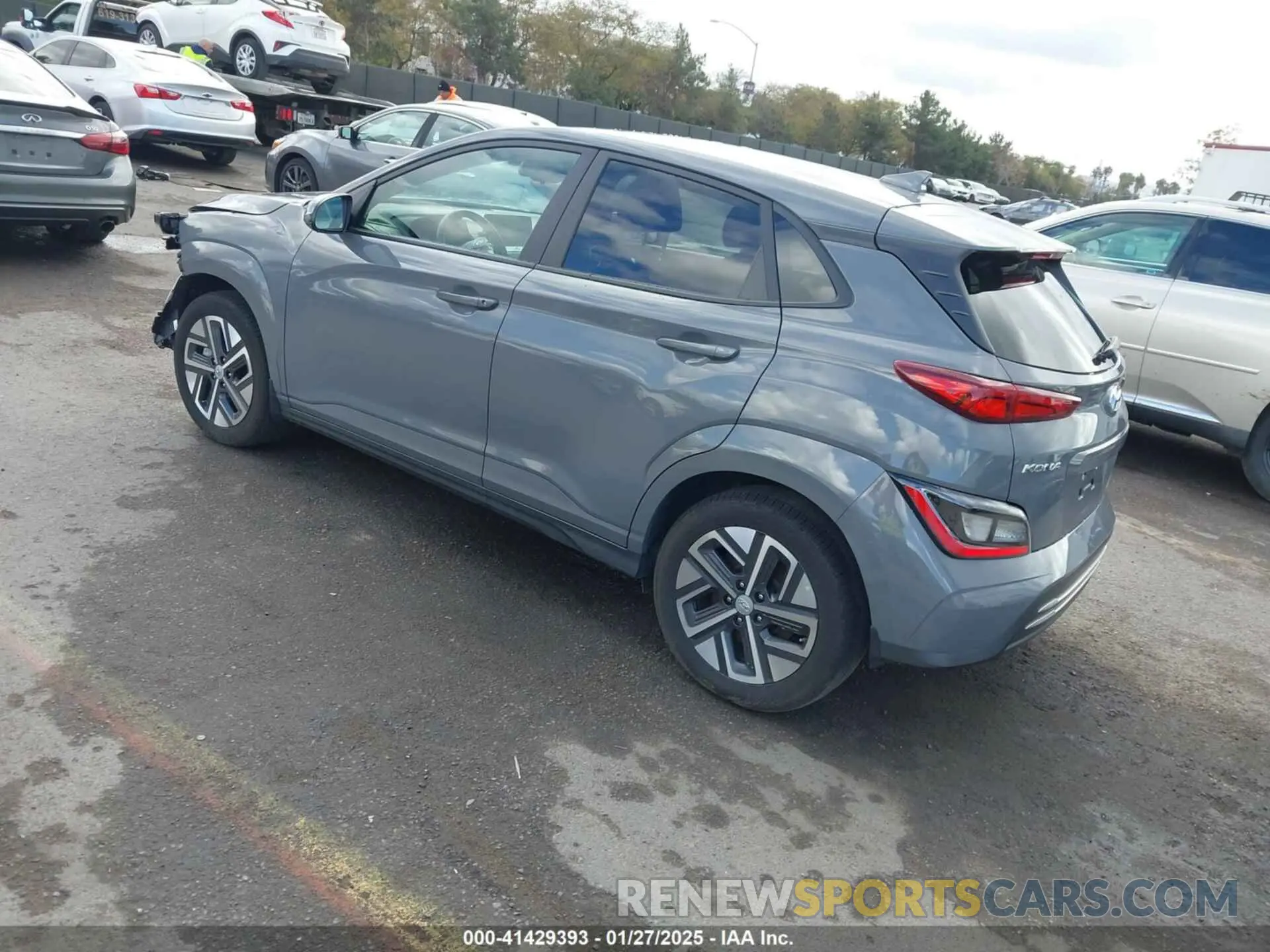 3 Photograph of a damaged car KM8K33AG8PU176452 HYUNDAI KONA ELECTRIC 2023
