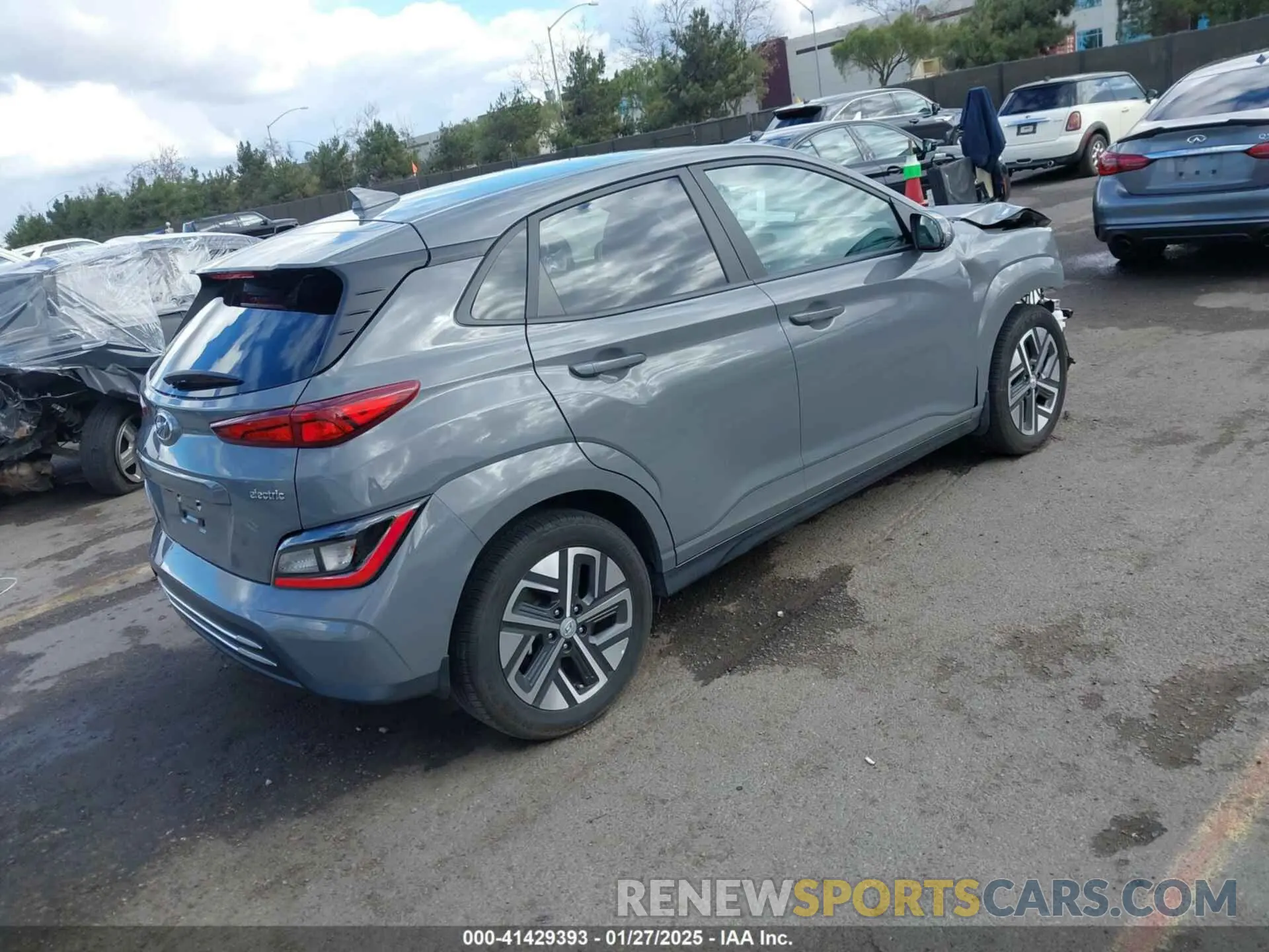 4 Photograph of a damaged car KM8K33AG8PU176452 HYUNDAI KONA ELECTRIC 2023