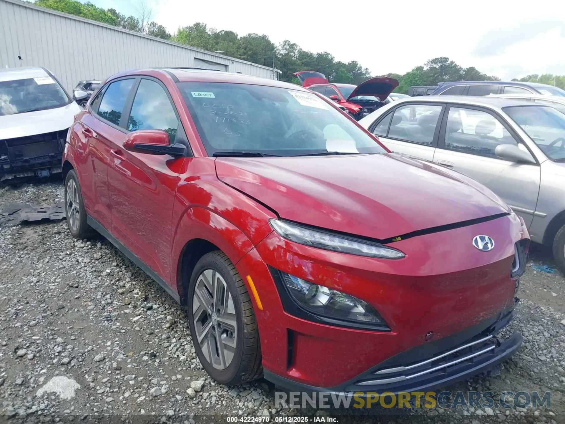 1 Photograph of a damaged car KM8K33AGXPU191535 HYUNDAI KONA ELECTRIC 2023